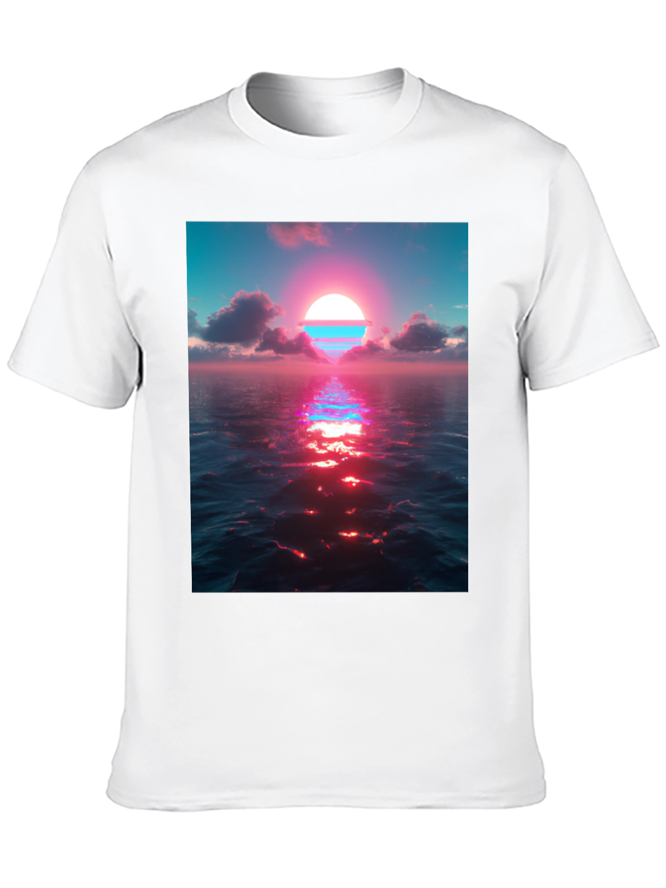 Sunset Ocean View Graphic Tee - Stylish Comfort