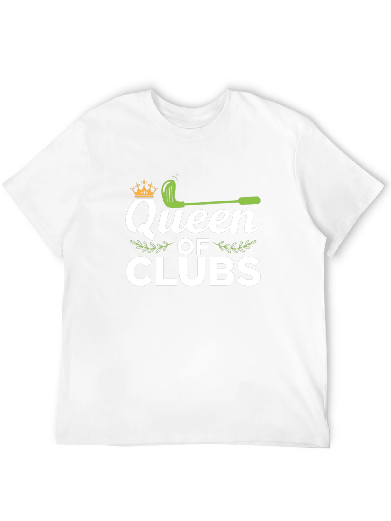 Queen of Clubs Golf T-Shirt - Black