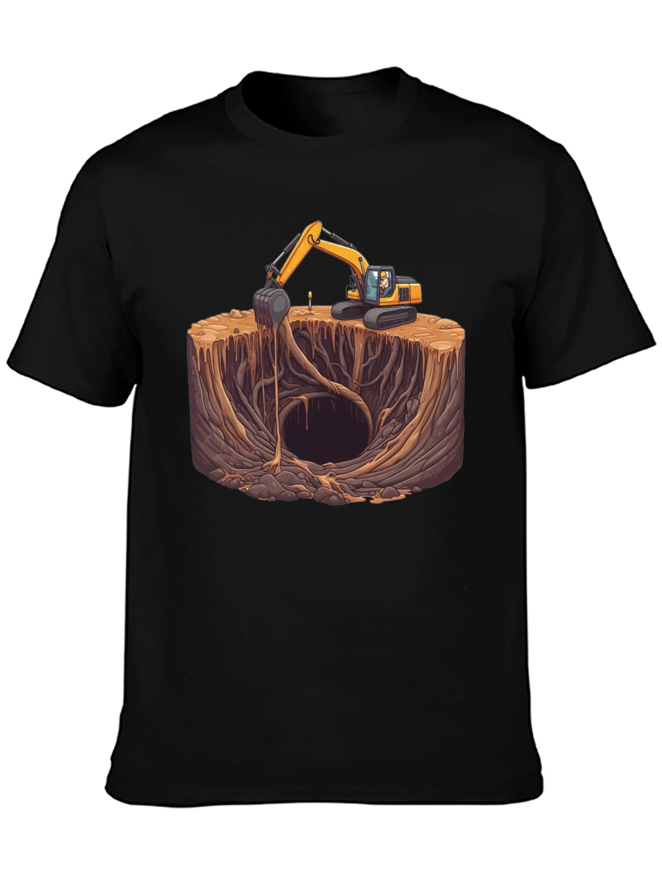 Excavator Dig Site Graphic Tee