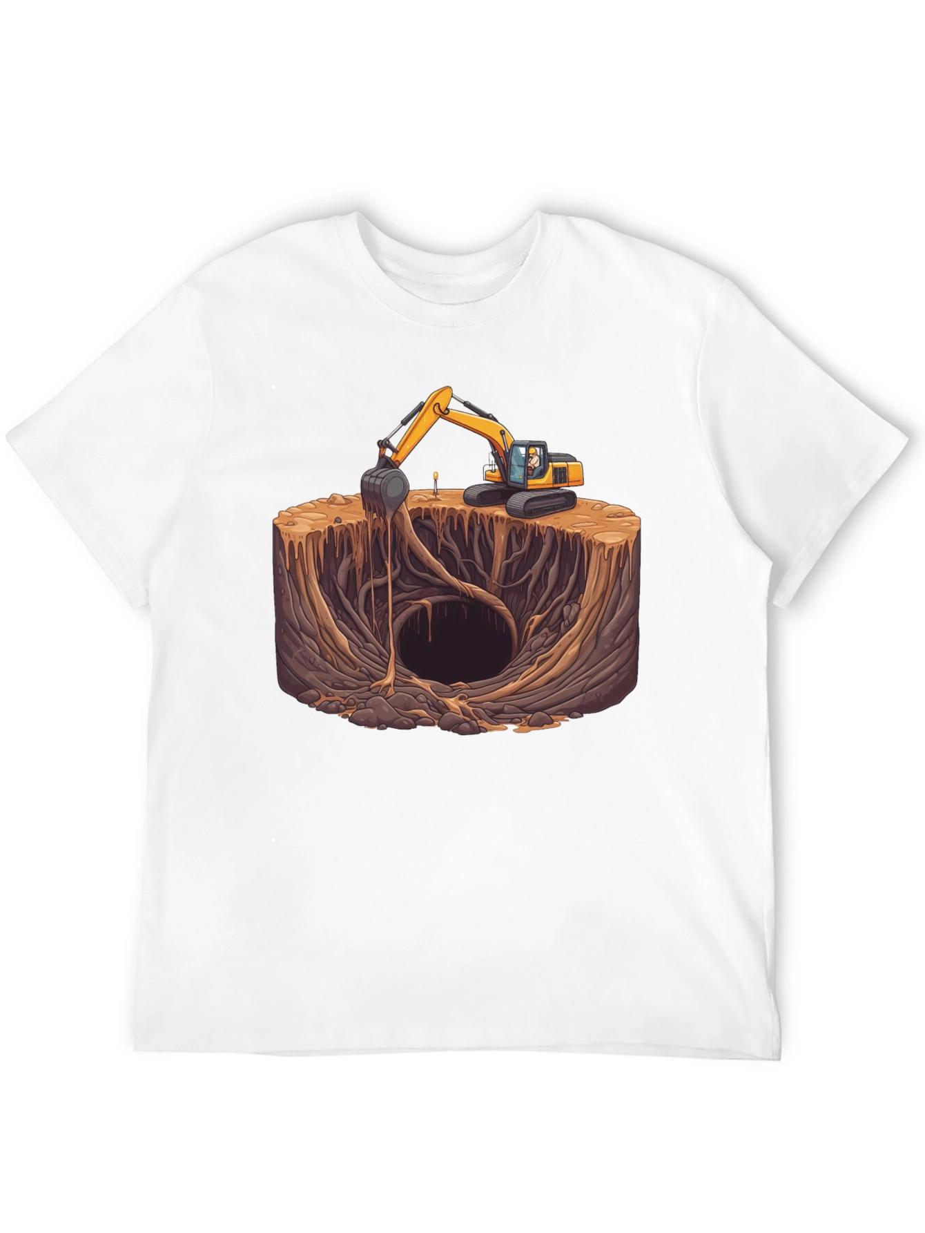 Excavator Dig Site Graphic Tee