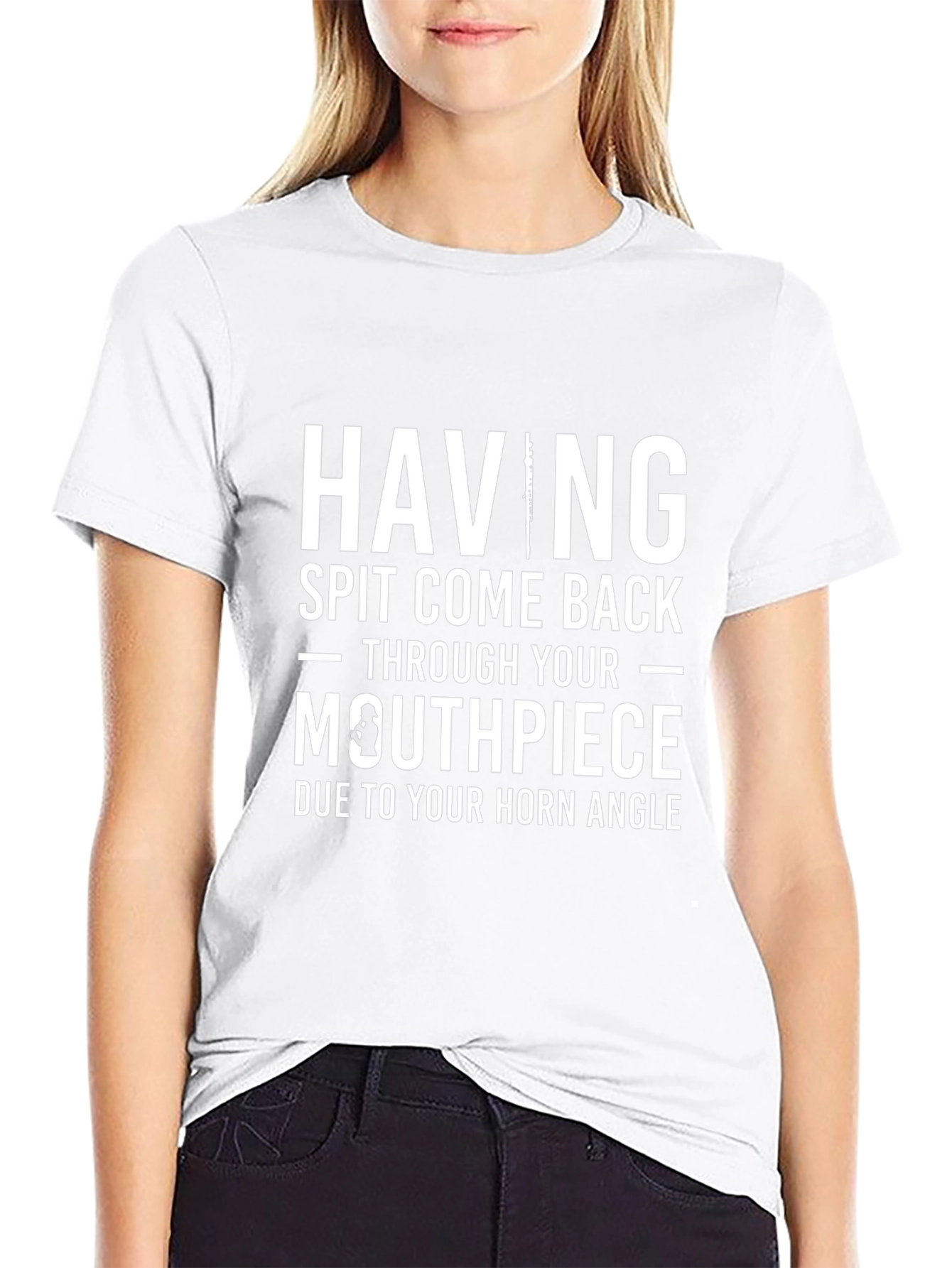 Humorous Spit Come Back Horn Player T-Shirt