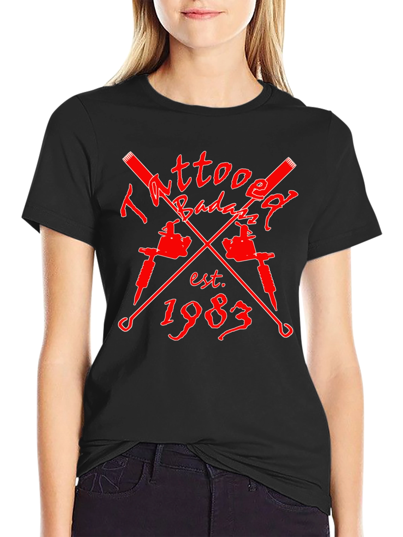 Tattoo Badazz Est. 1983 Black T-Shirt