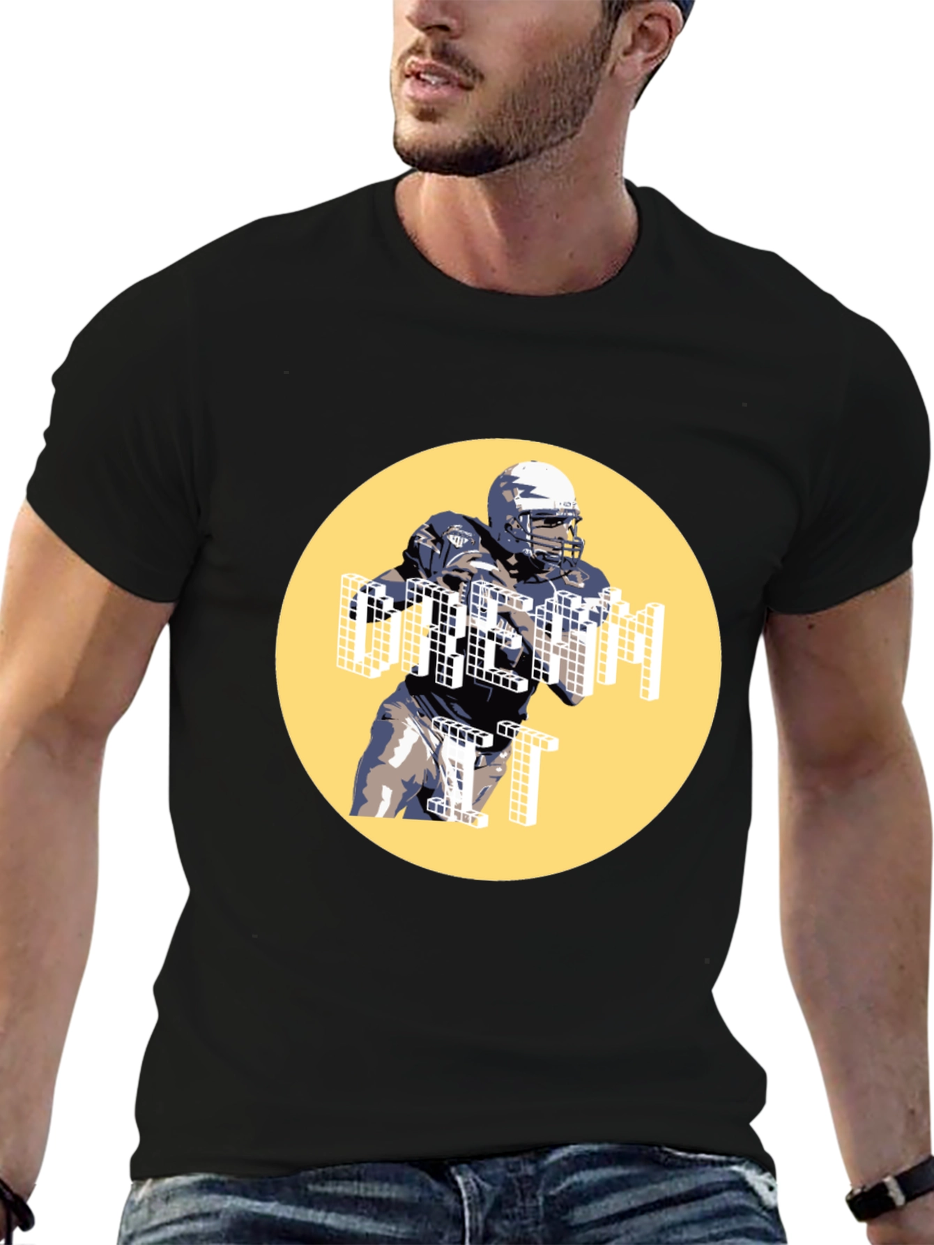 Football Player Graphic Tee - Dream It