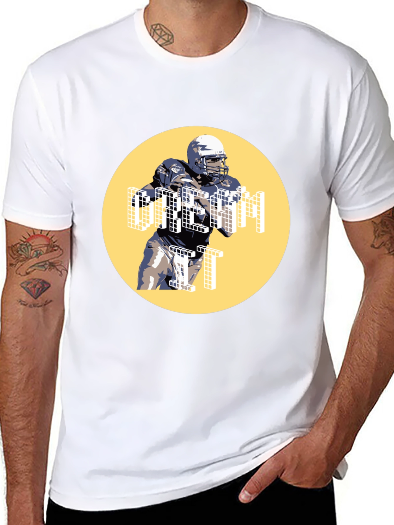 Football Player Graphic Tee - Dream It