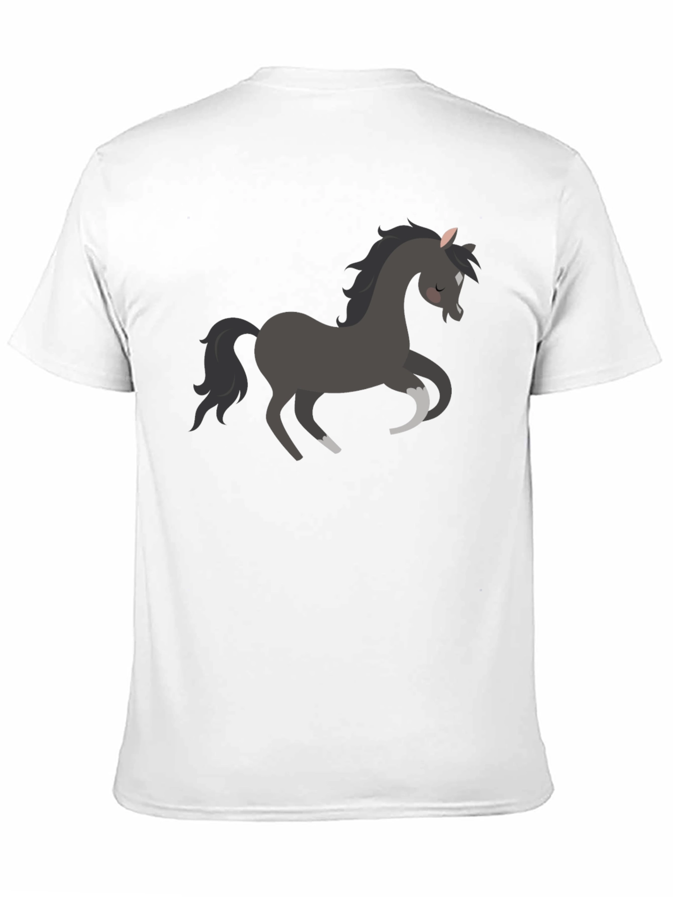Black Horse Graphic Tee - Mens Casual Shirt