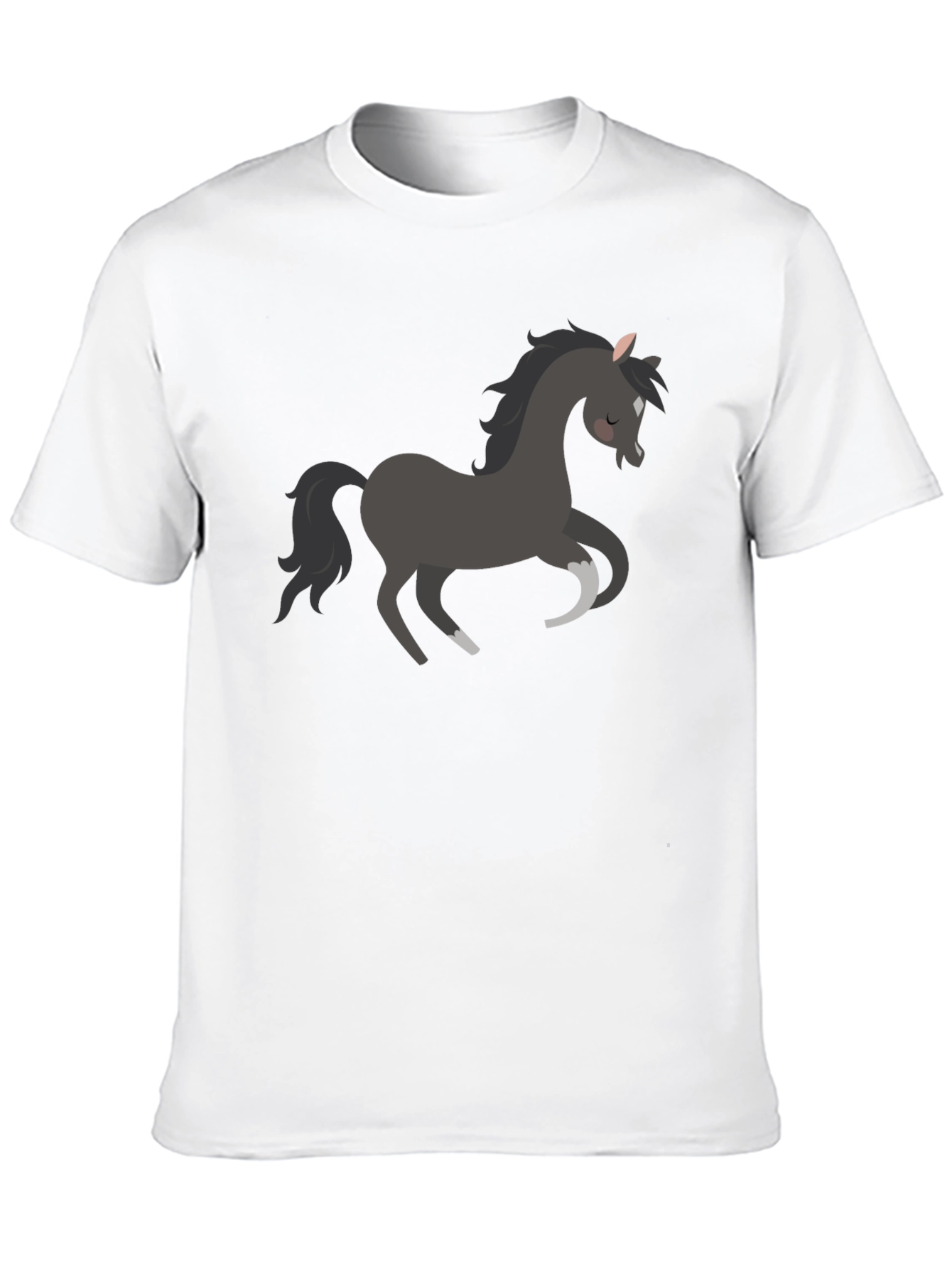Black Horse Graphic Tee - Mens Casual Shirt