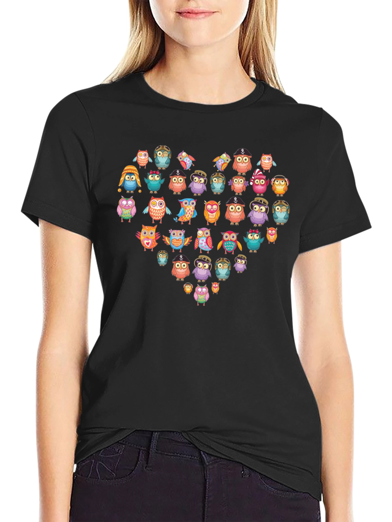 Owl Heart T-Shirt - Unique Graphic Tee