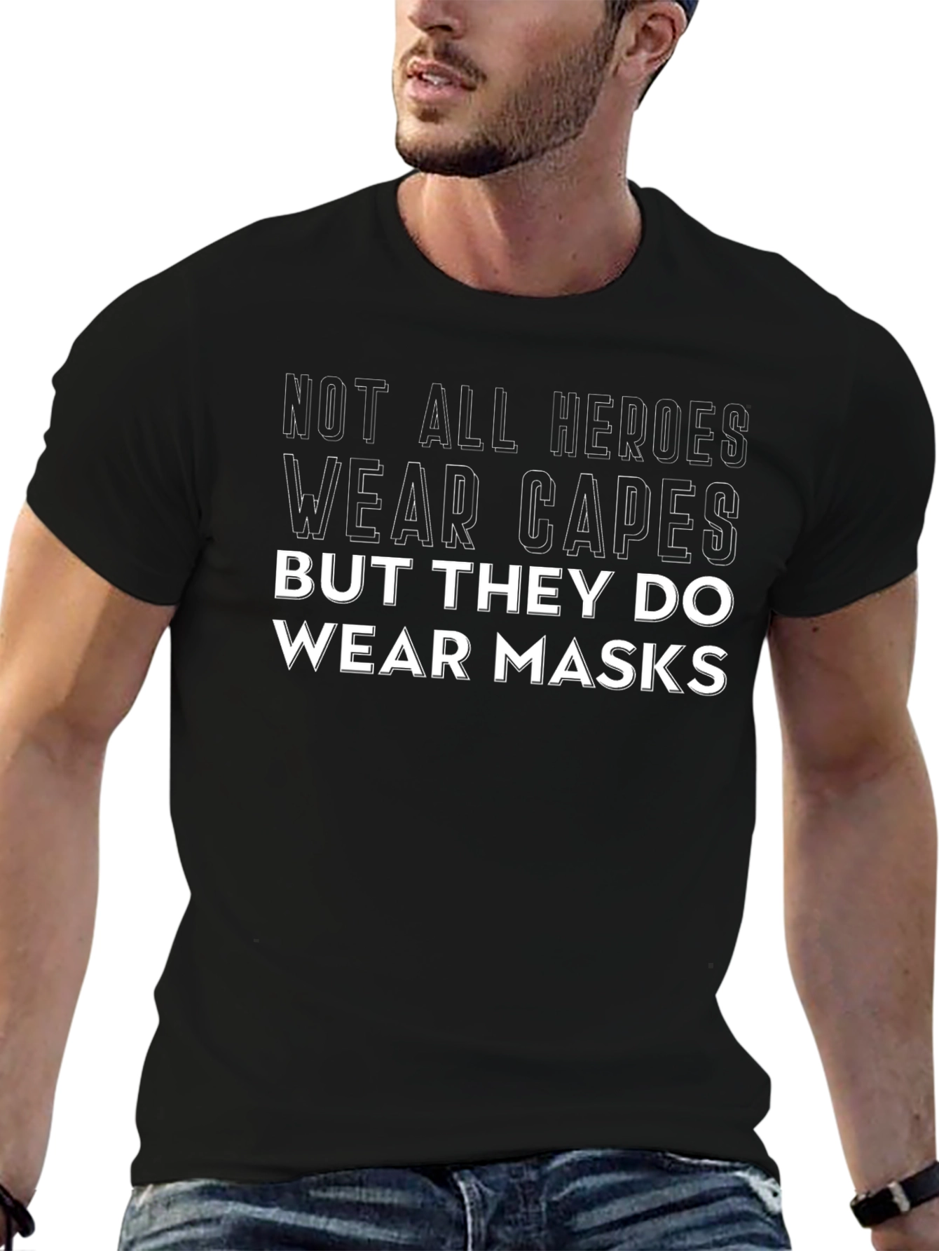 Heroes Wear Masks Graphic Tee - Unisex