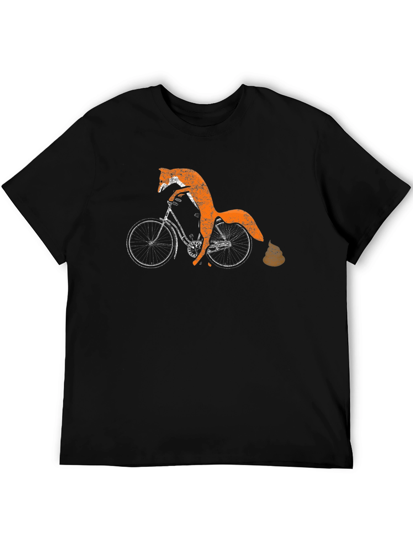 Fox on Bike T-Shirt - Funny Animal Graphic Tee