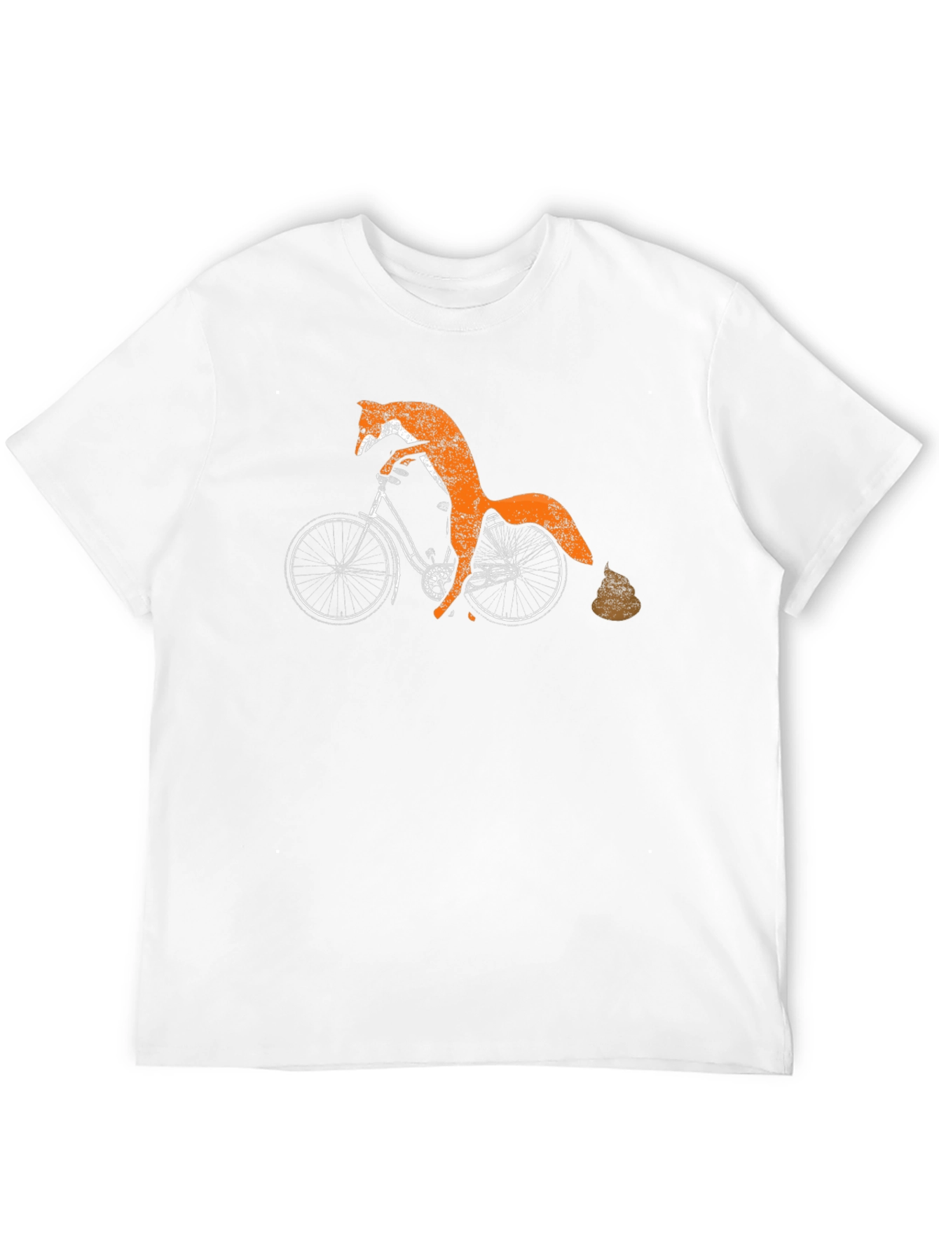 Fox on Bike T-Shirt - Funny Animal Graphic Tee