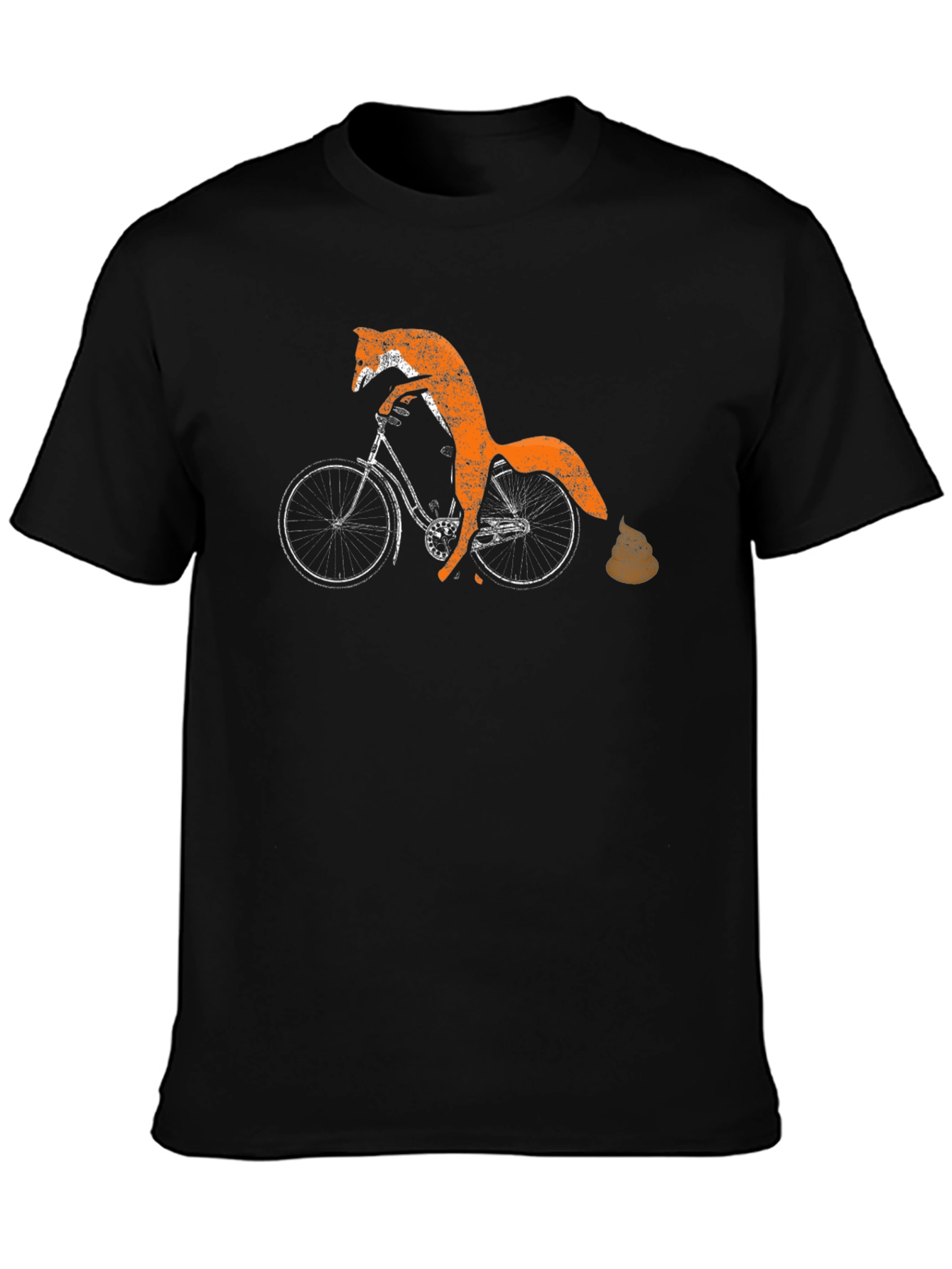 Fox on Bike T-Shirt - Funny Animal Graphic Tee