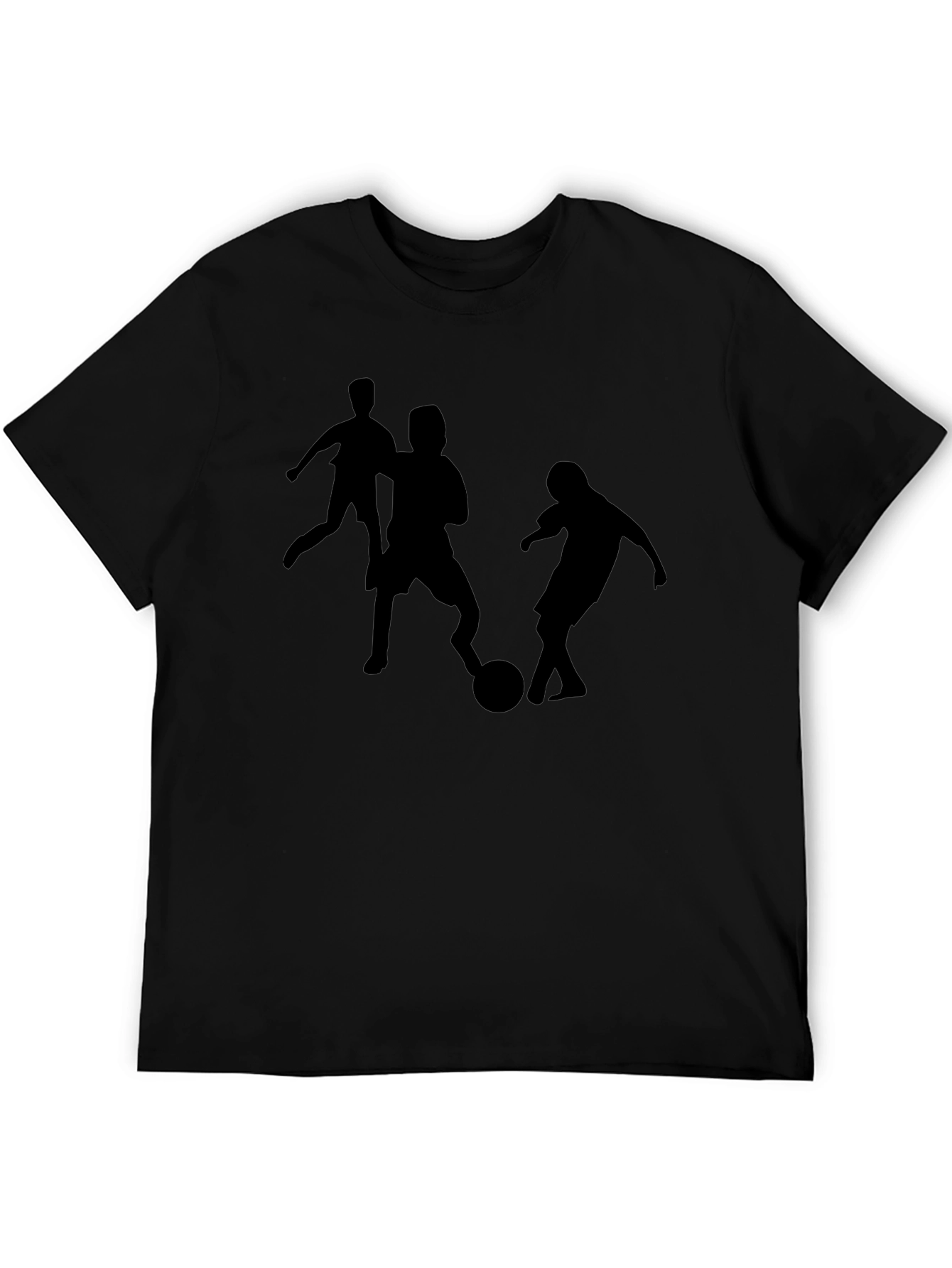 Soccer Player Silhouette Black T-Shirt