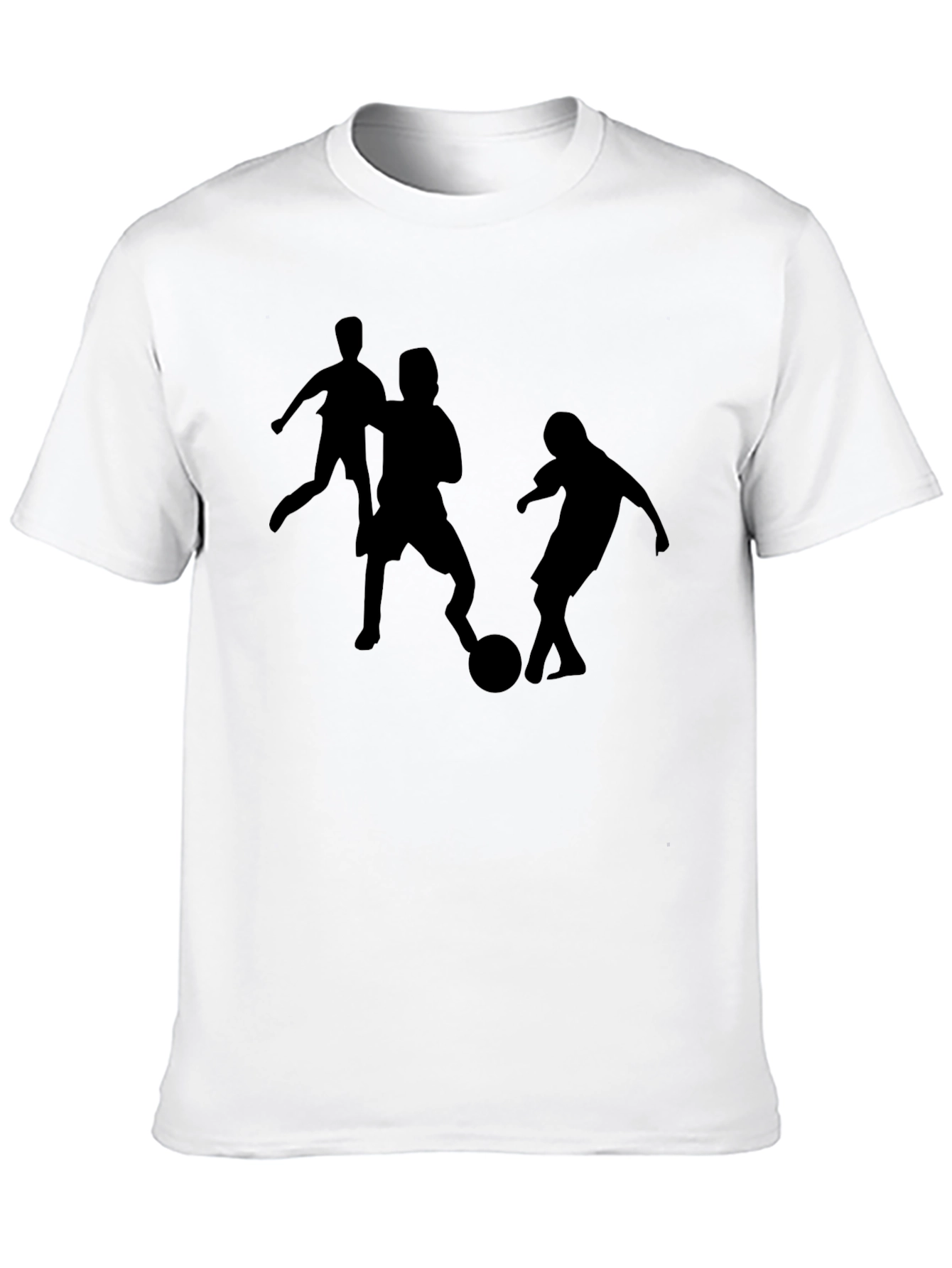 Soccer Player Silhouette Black T-Shirt
