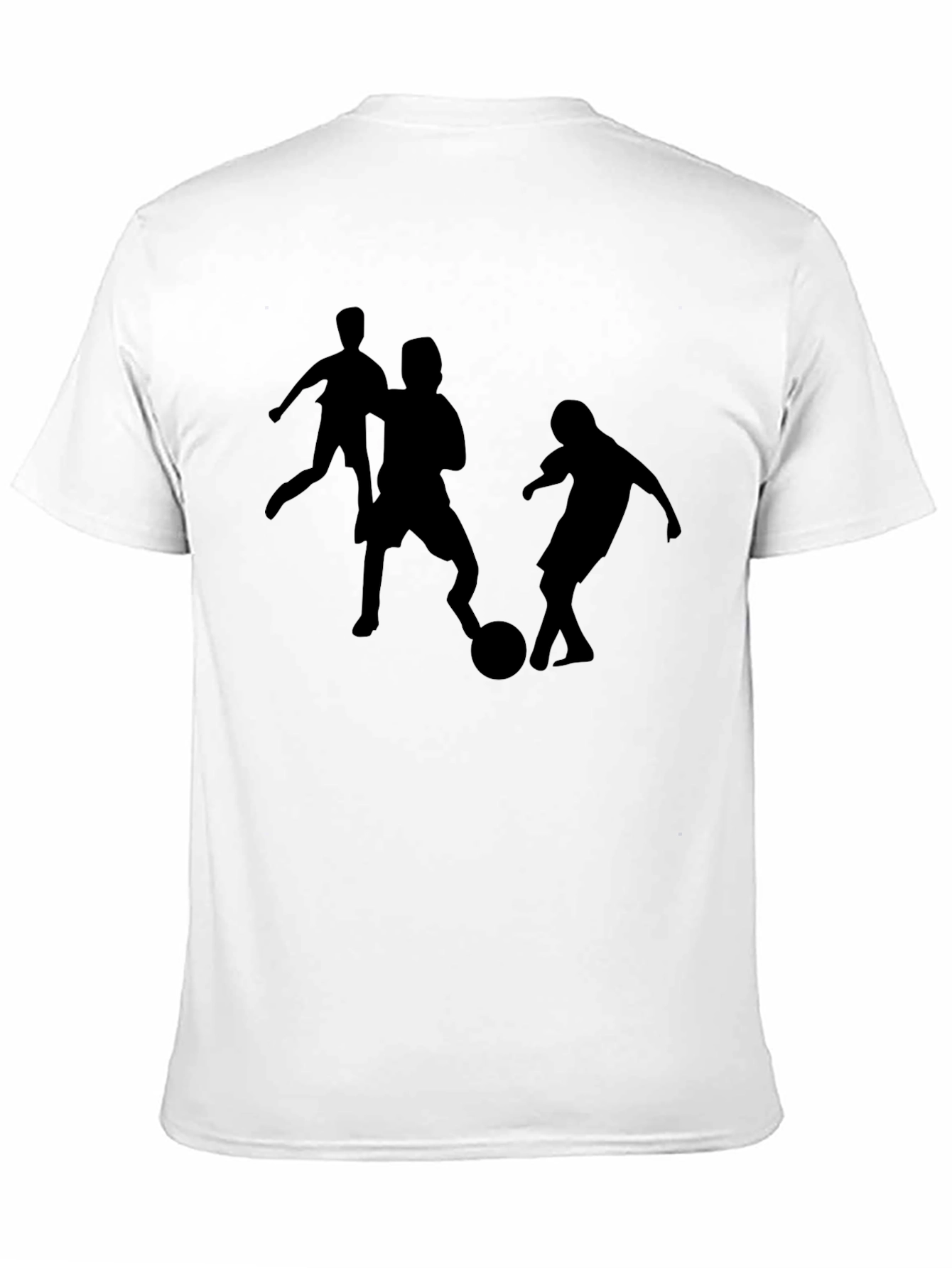Soccer Player Silhouette Black T-Shirt