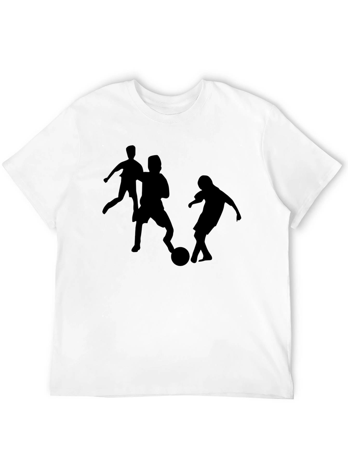 Soccer Player Silhouette Black T-Shirt