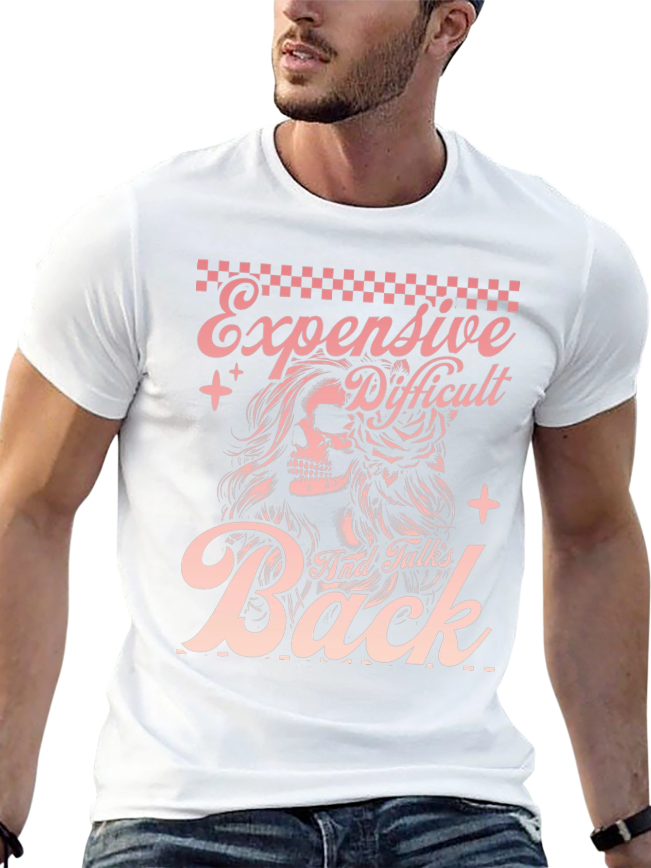 Expensive Difficult Talks Back Skull T-Shirt