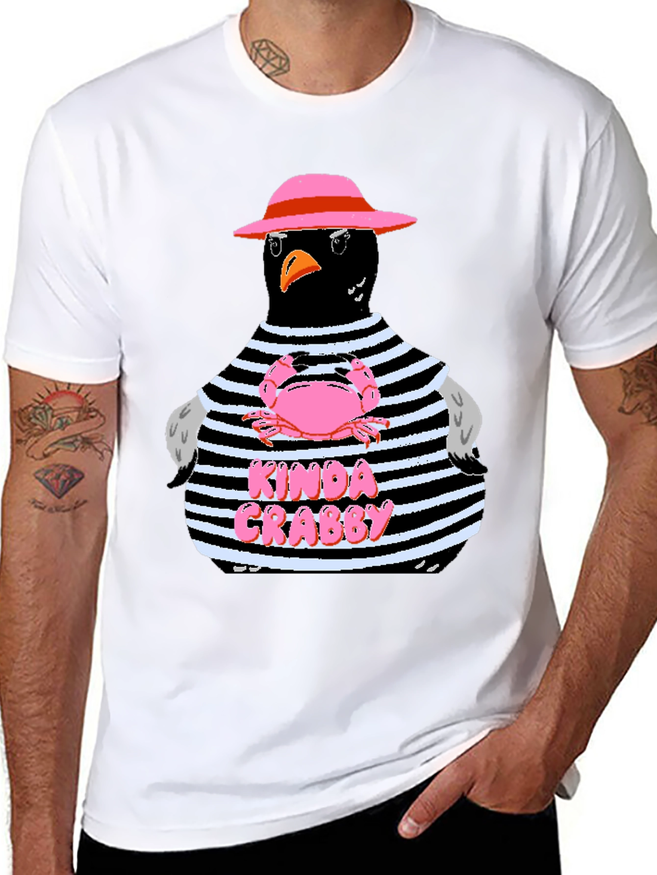 Kinda Crabby Graphic Tee - Funny Bird Shirt