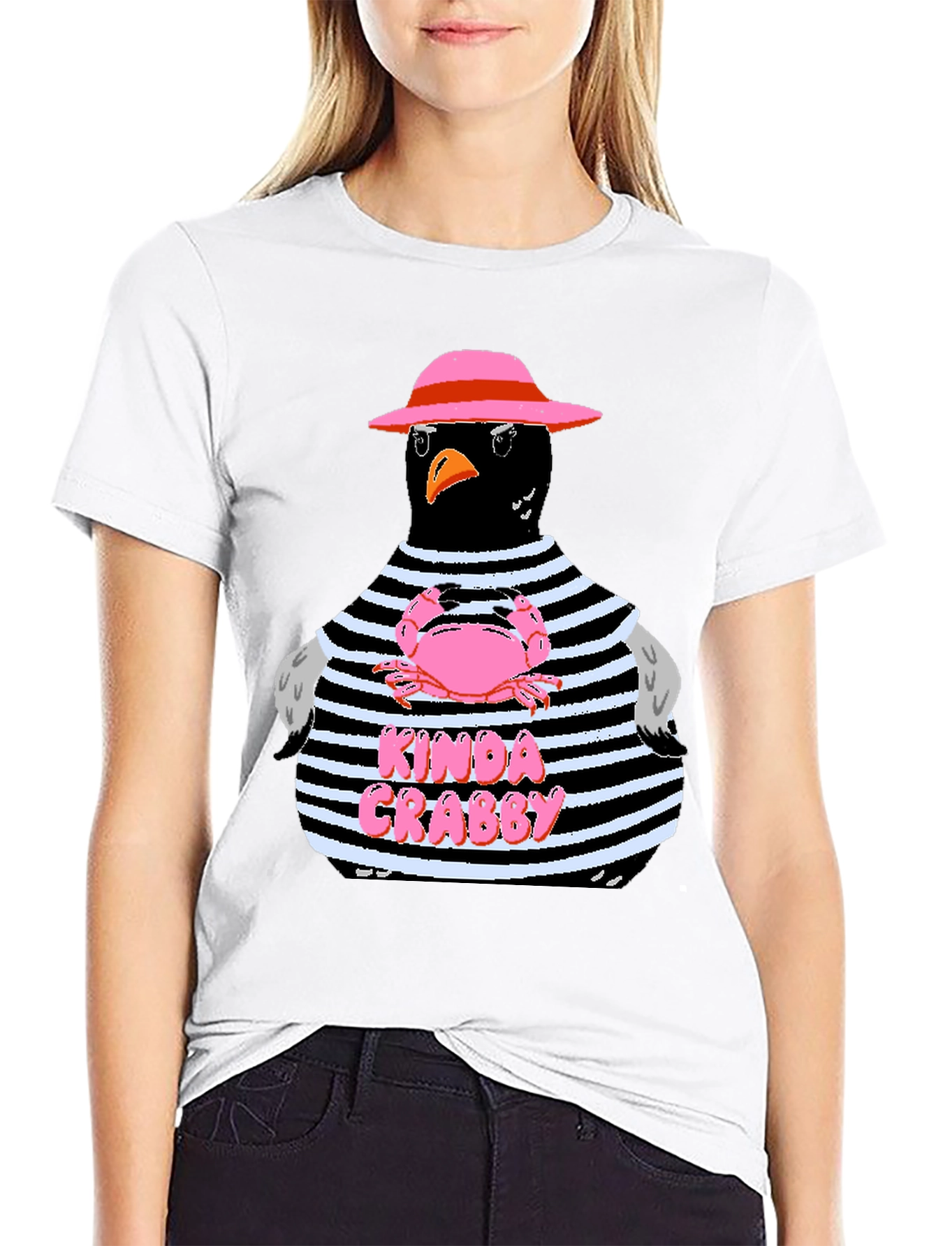 Kinda Crabby Graphic Tee - Funny Bird Shirt