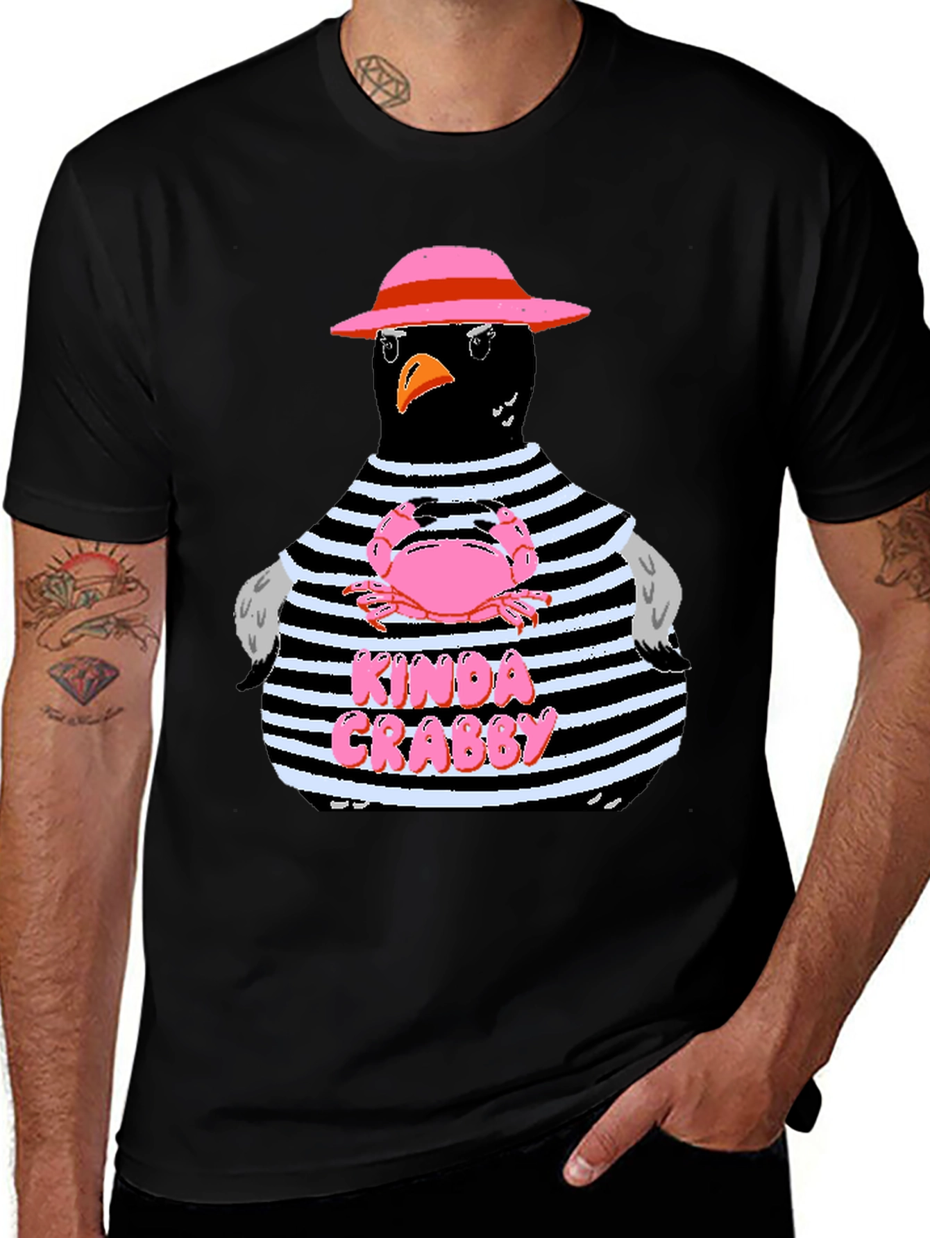 Kinda Crabby Graphic Tee - Funny Bird Shirt