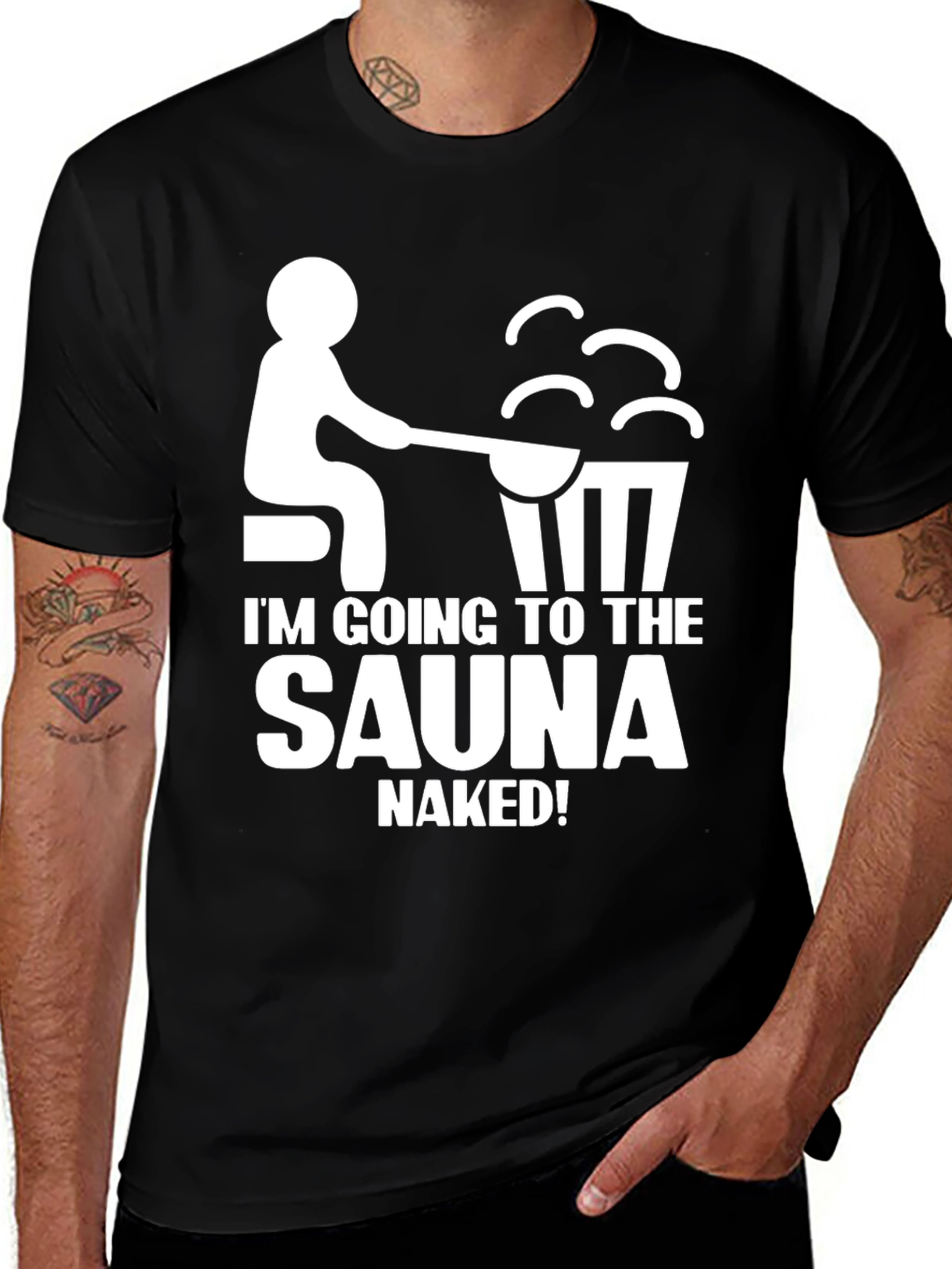 Sauna Naked Humor T-Shirt