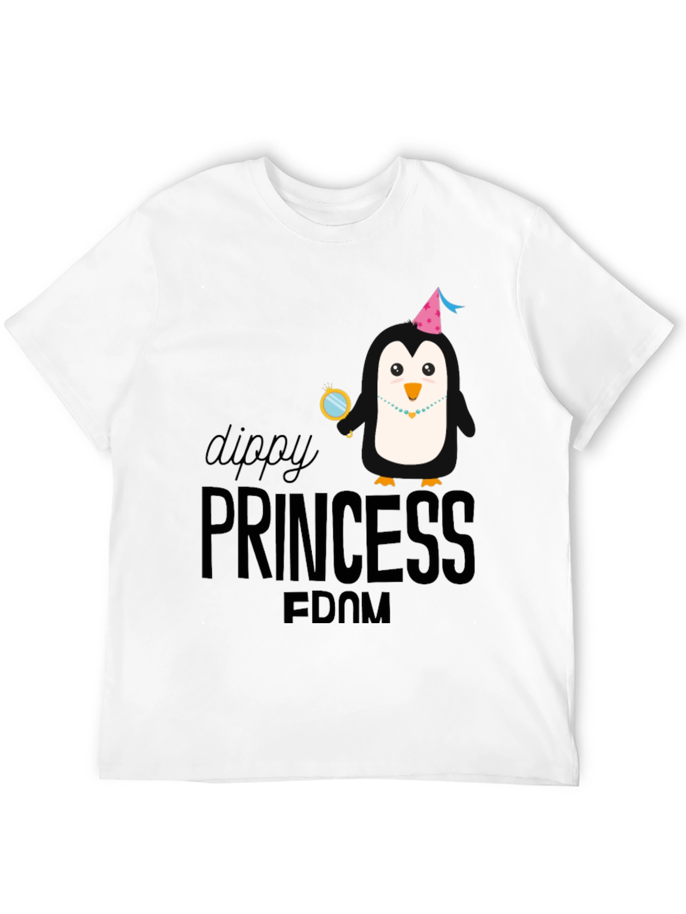 Dippy Princess Penguin T-Shirt - Black