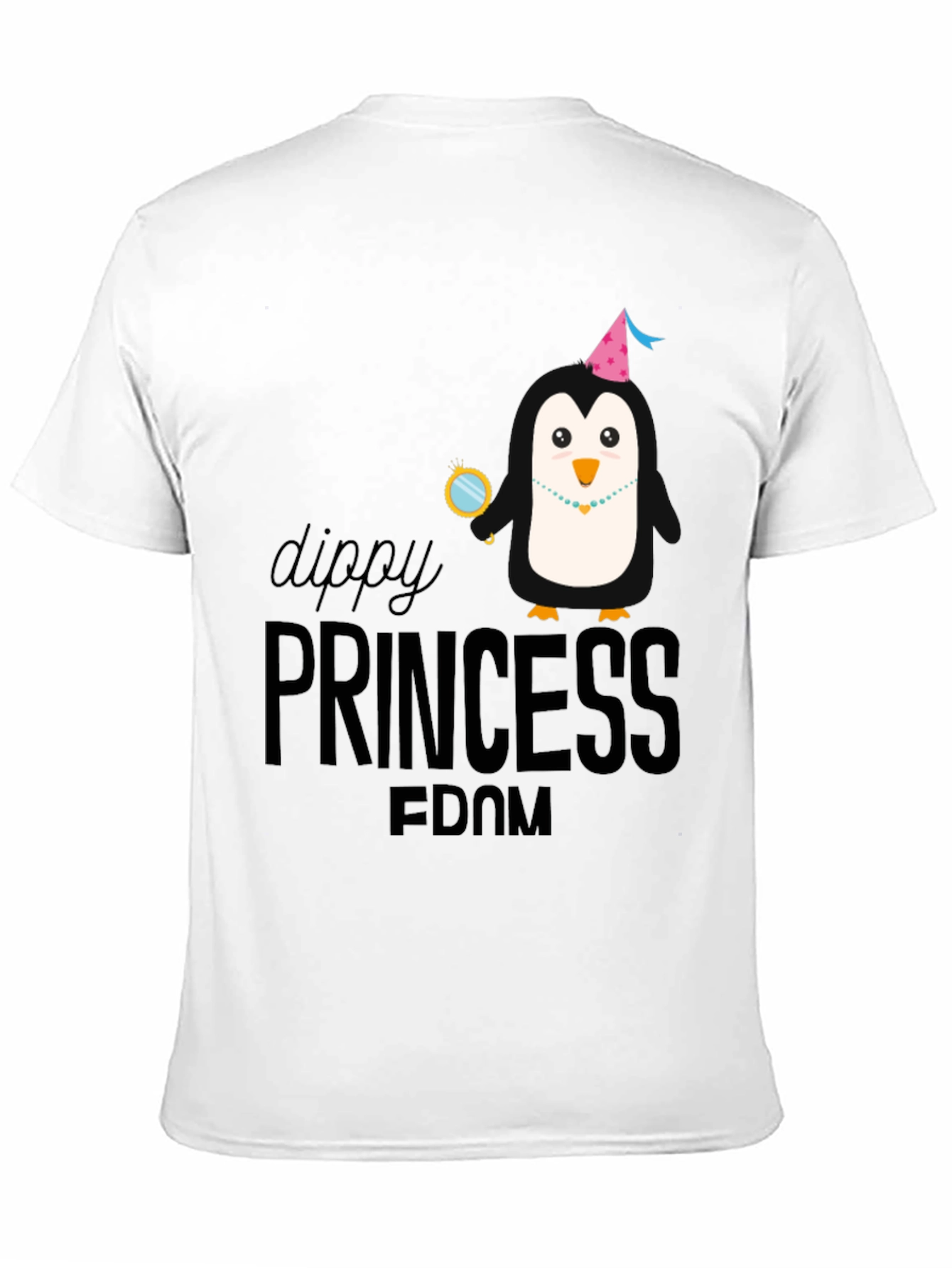 Dippy Princess Penguin T-Shirt - Black