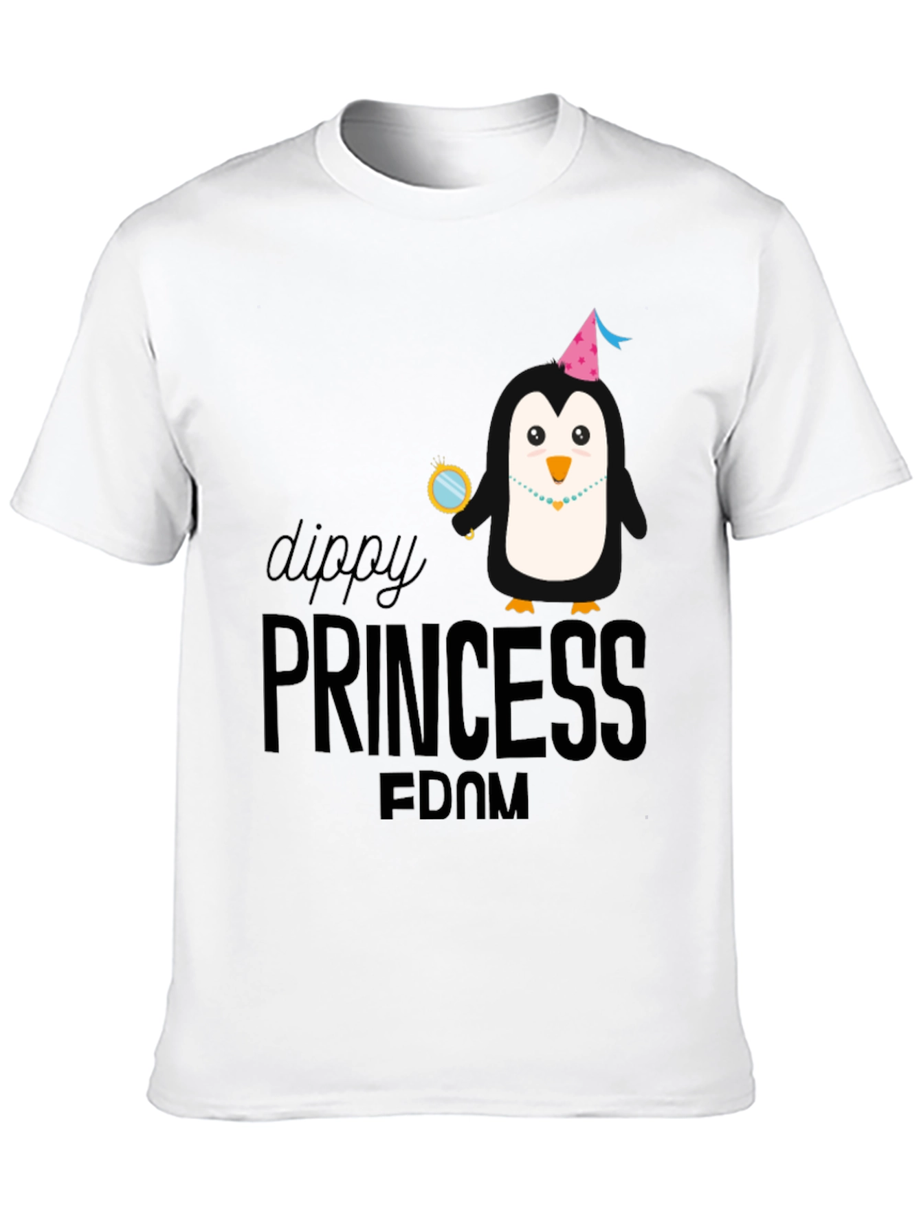 Dippy Princess Penguin T-Shirt - Black