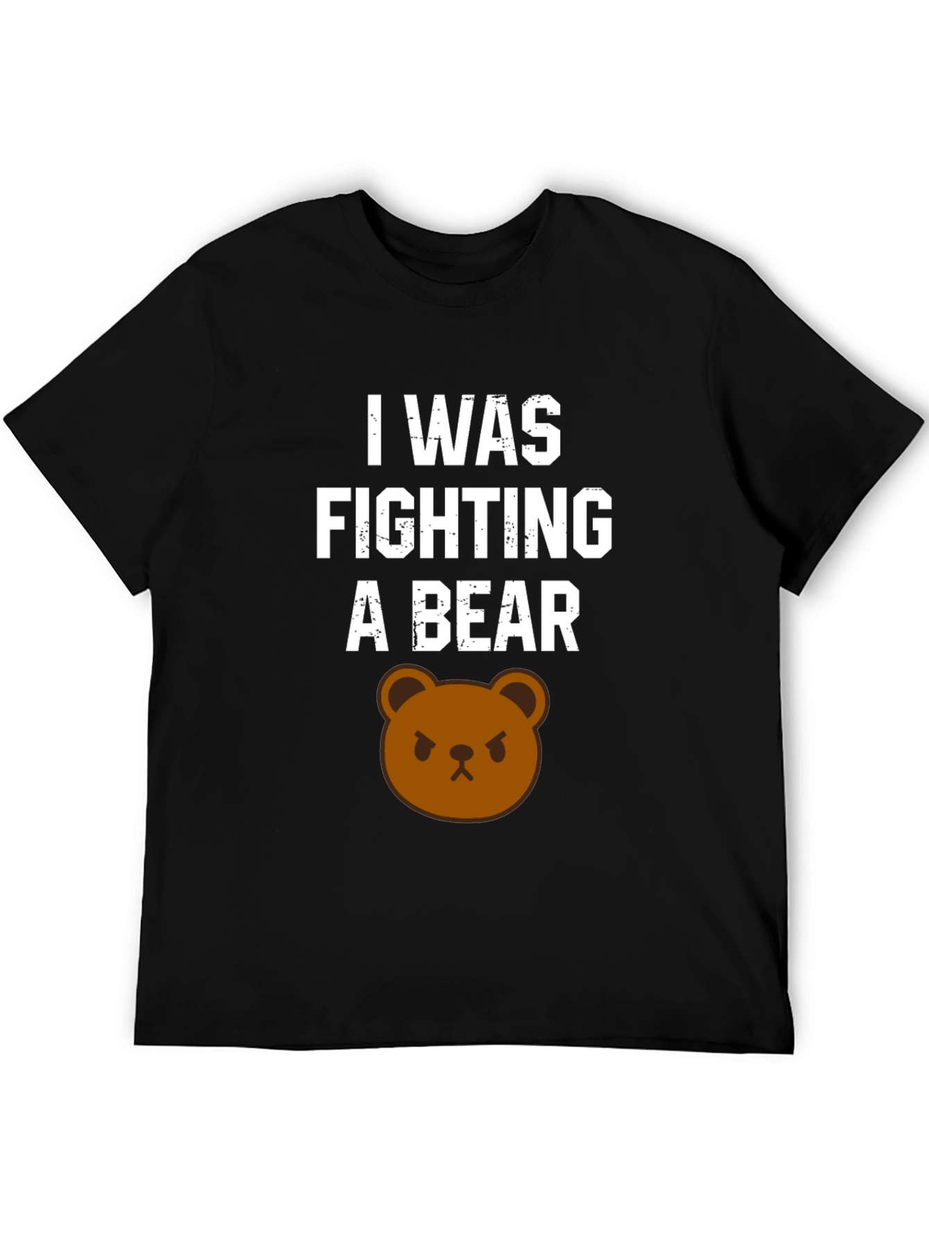 I Was Fighting A Bear T-Shirt Funny Graphic Tee