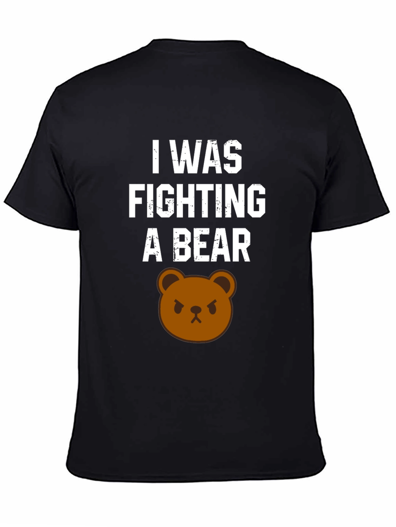 I Was Fighting A Bear T-Shirt Funny Graphic Tee