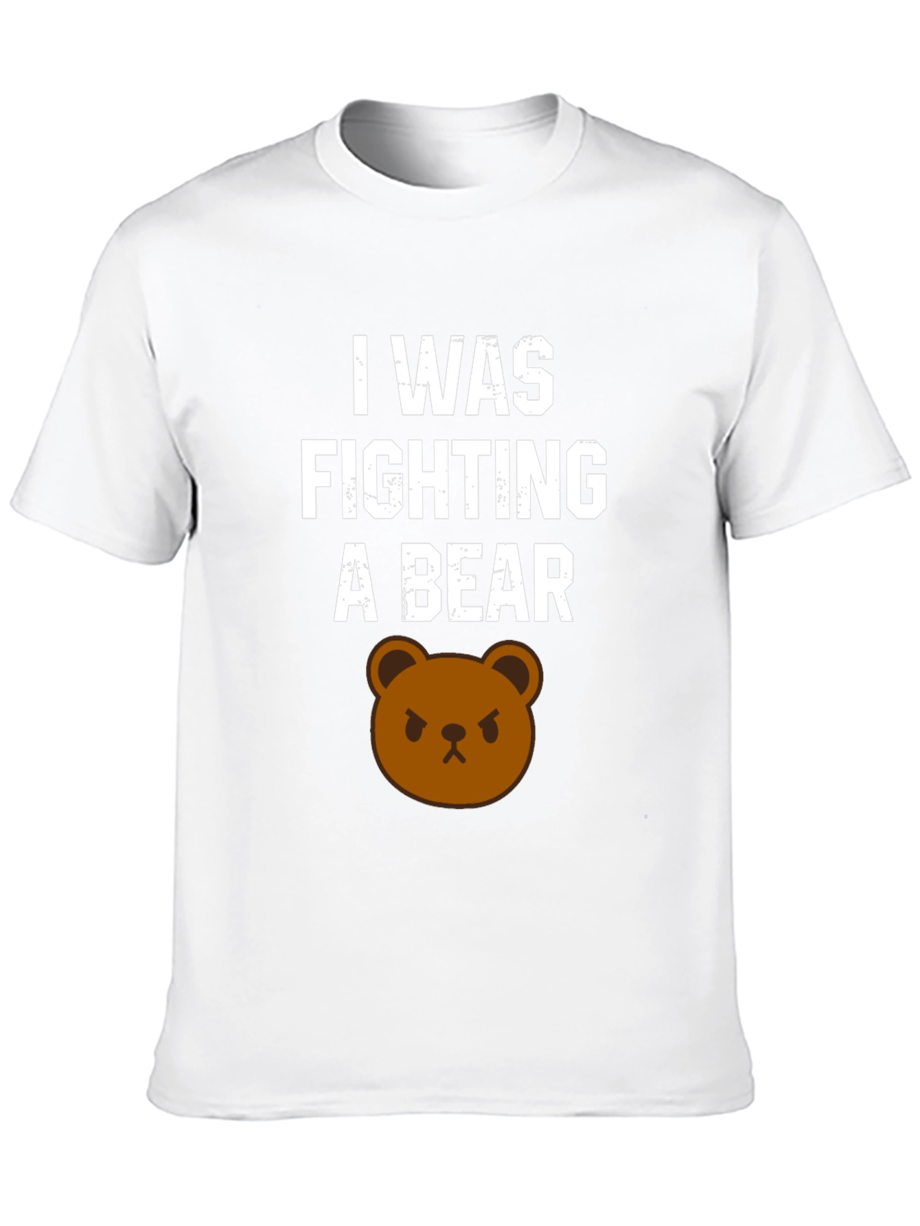 I Was Fighting A Bear T-Shirt Funny Graphic Tee