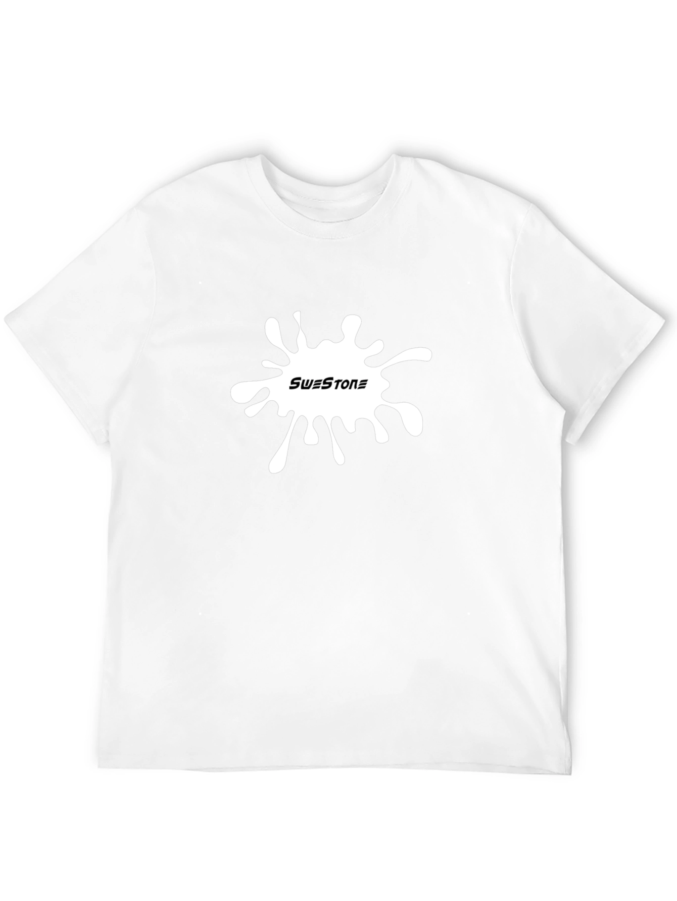Stylish Black T-Shirt with Unique Ink Splatter Design