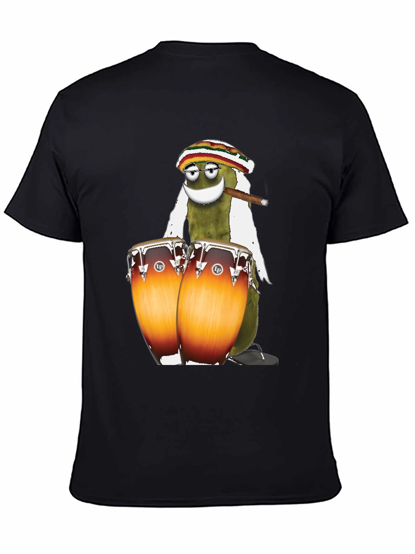 Rasta Pickle Playing Drums T-Shirt