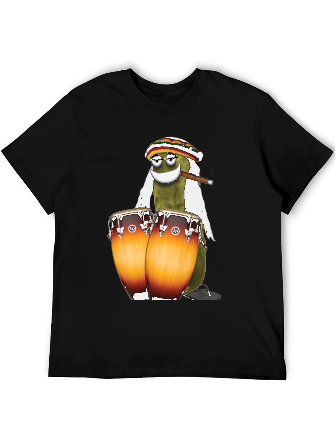 Rasta Pickle Playing Drums T-Shirt