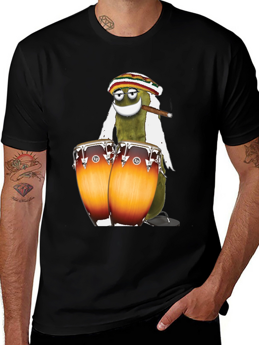 Rasta Pickle Playing Drums T-Shirt