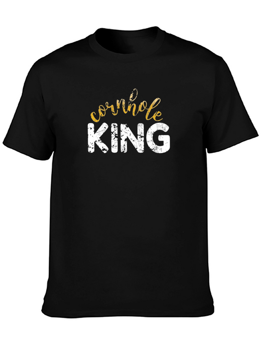 Cornhole King Graphic Tee - Stylish Black T-Shirt