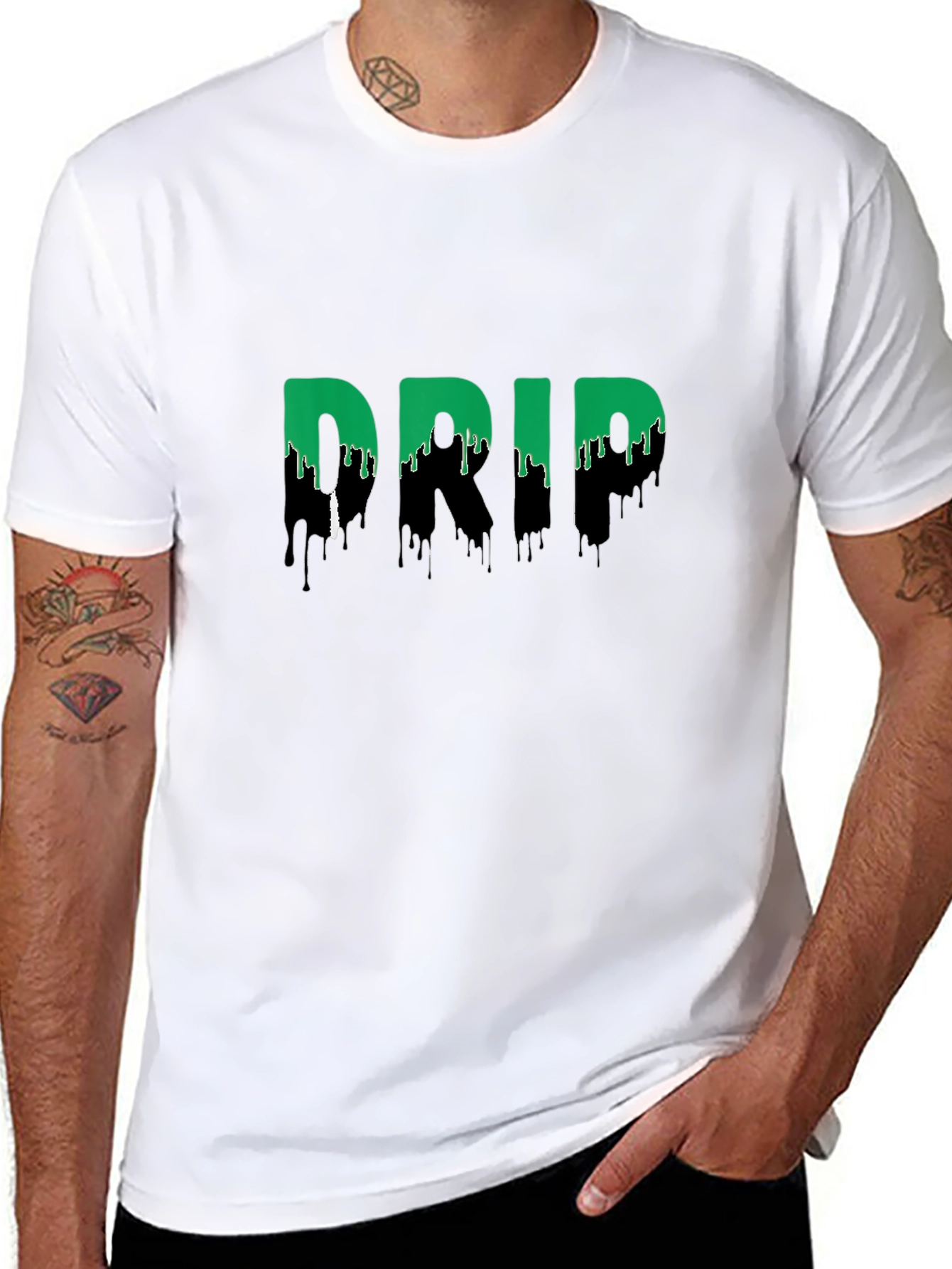Drip Graphic Print Mens T-Shirt