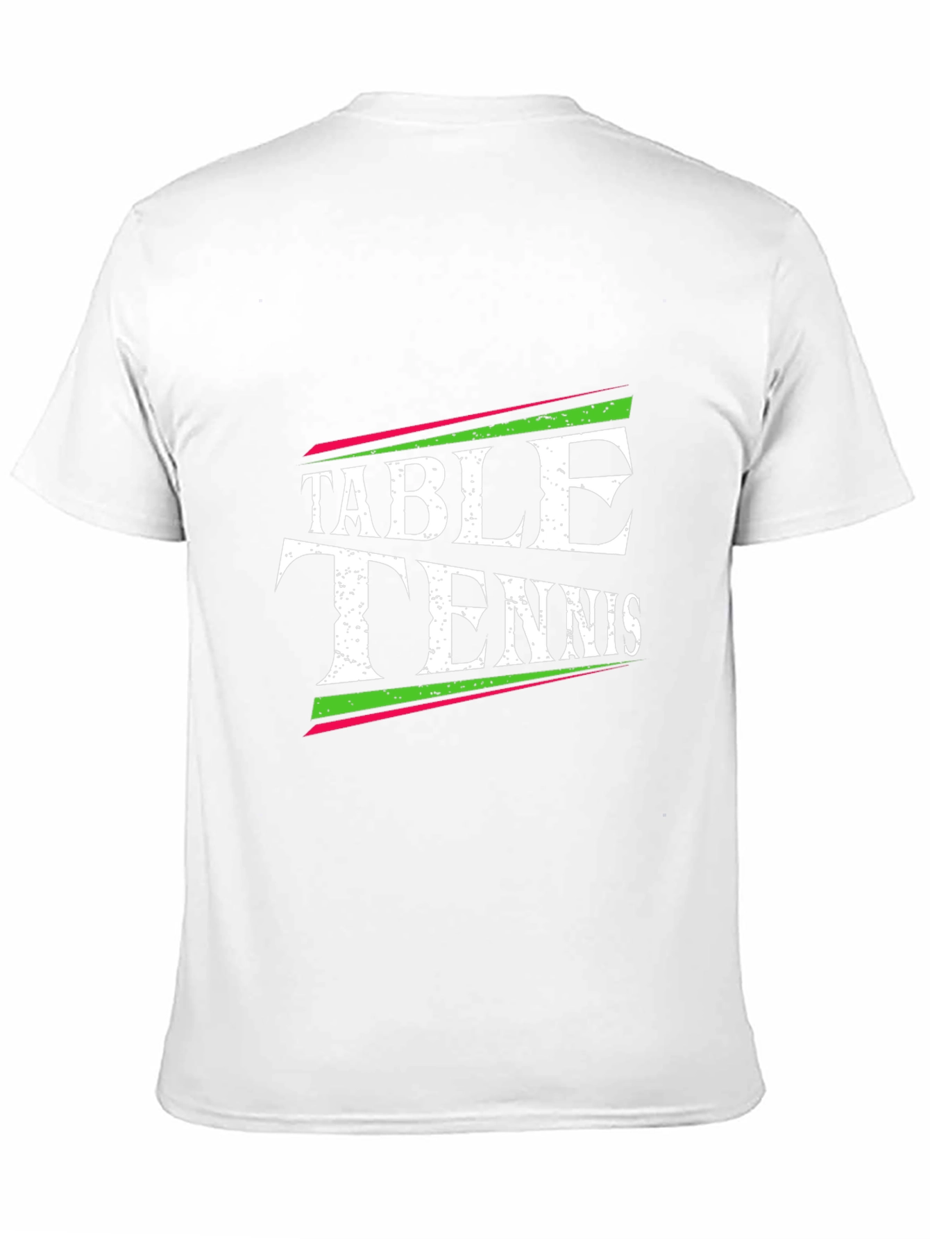 Table Tennis Graphic Tee - Black Cotton T-Shirt