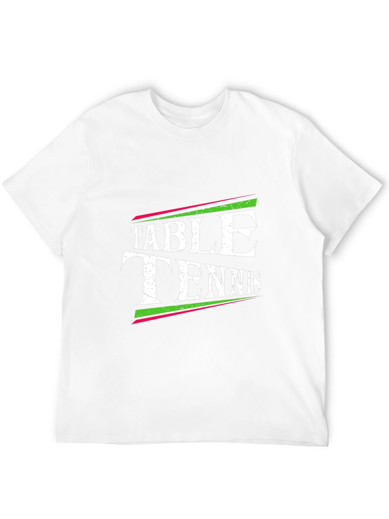 Table Tennis Graphic Tee - Black Cotton T-Shirt