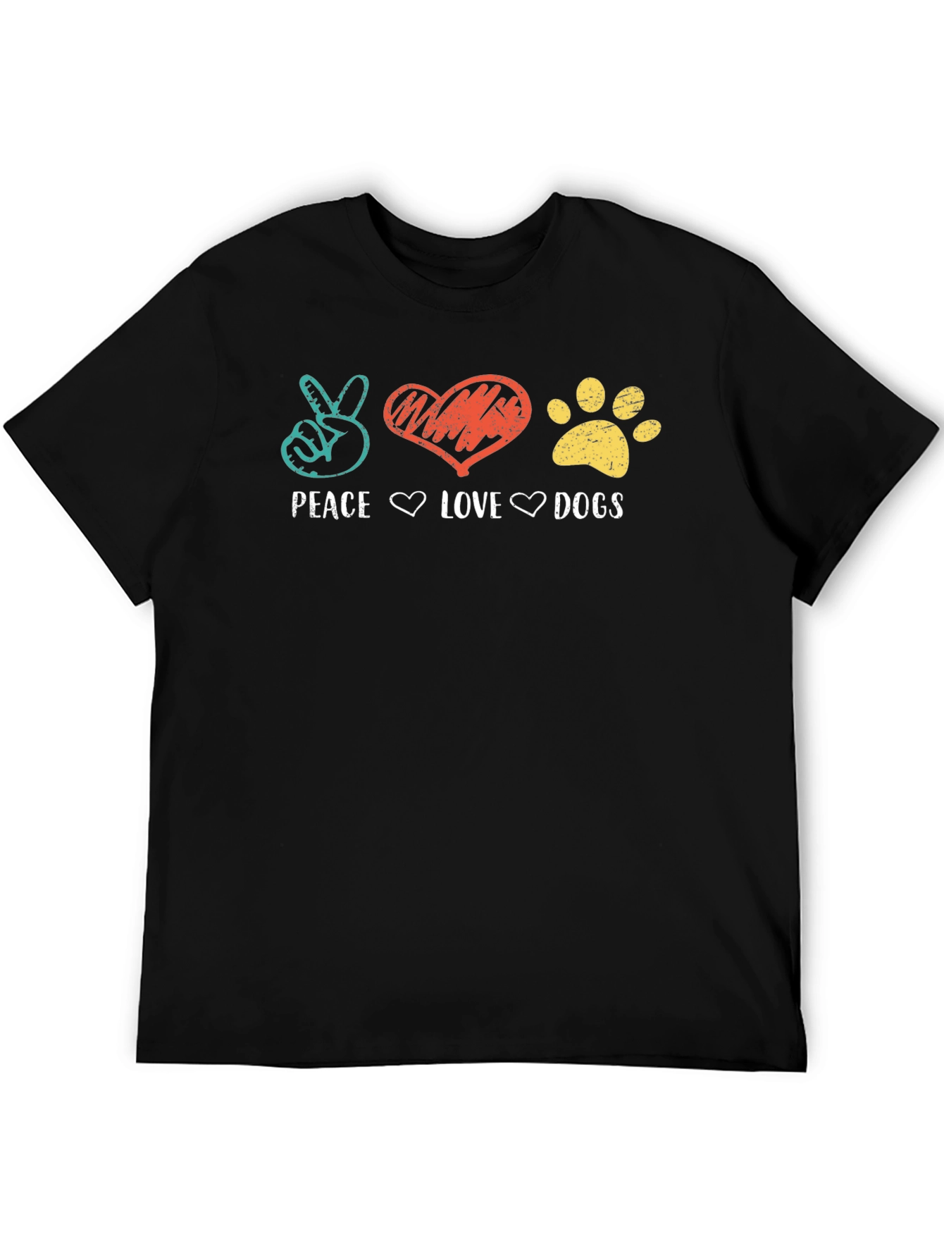 Peace Love Dogs Graphic T-Shirt