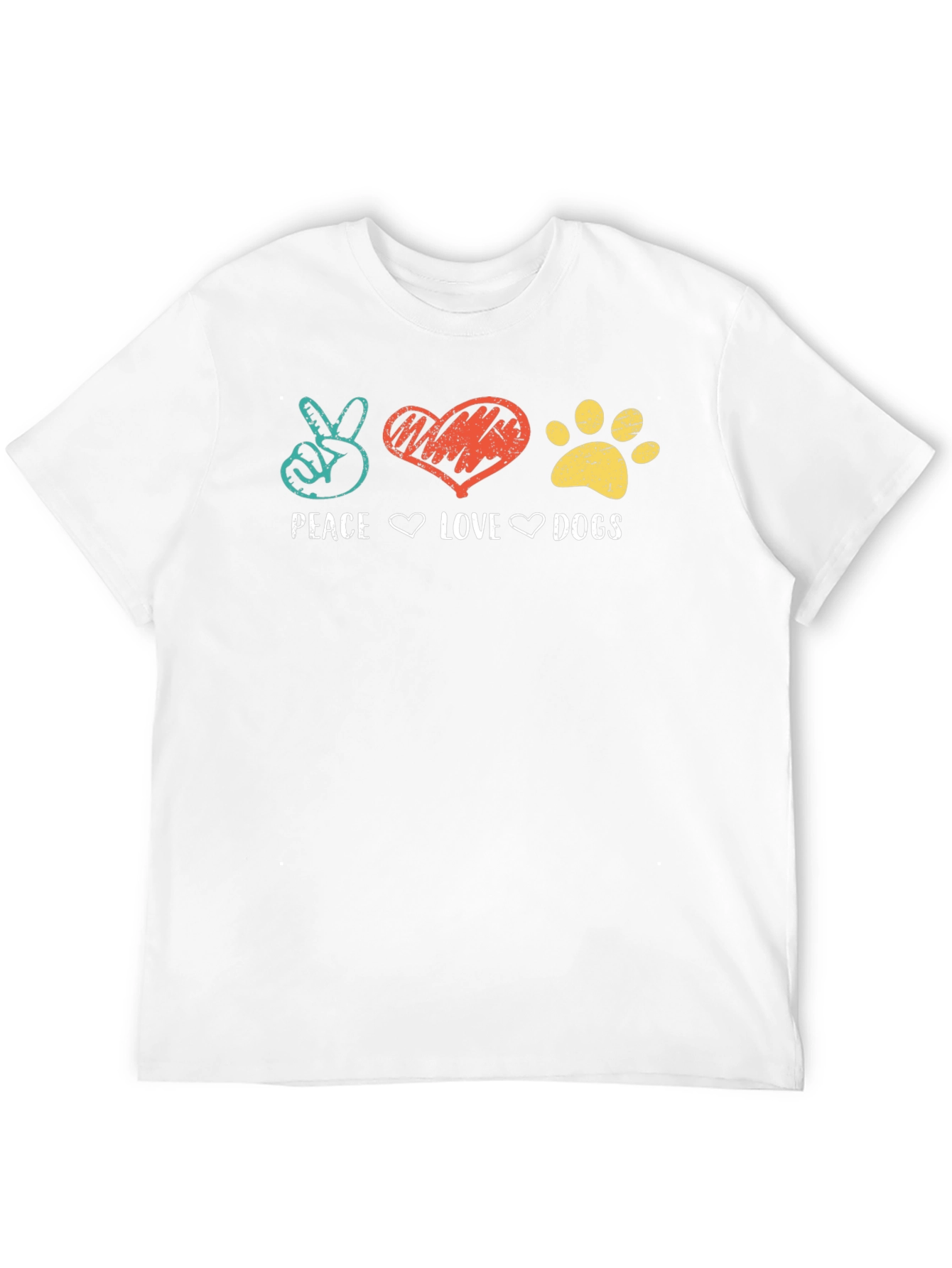 Peace Love Dogs Graphic T-Shirt