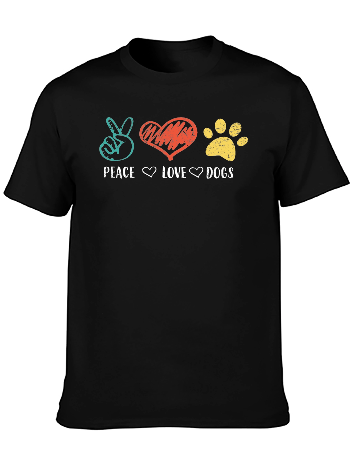 Peace Love Dogs Graphic T-Shirt