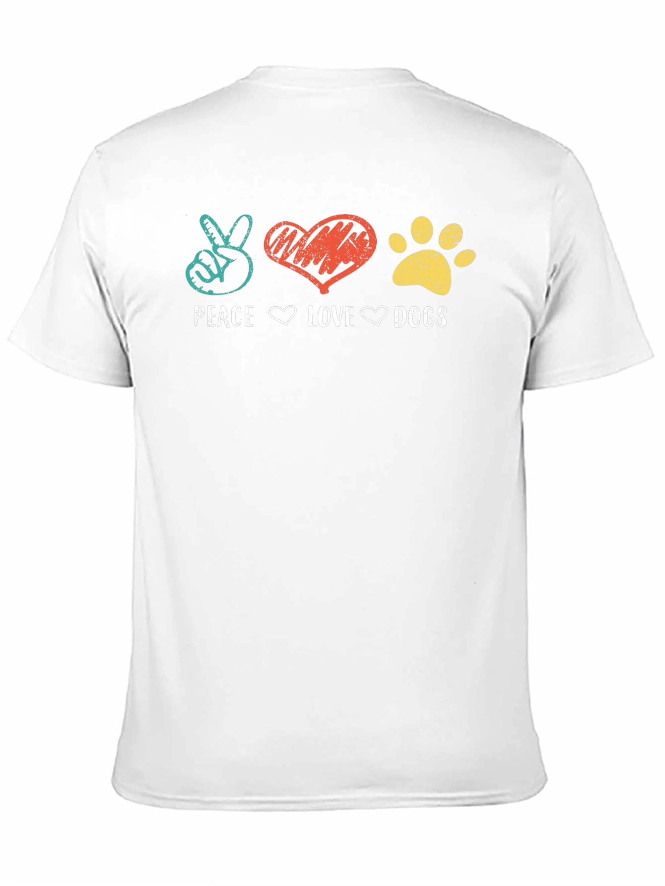Peace Love Dogs Graphic T-Shirt