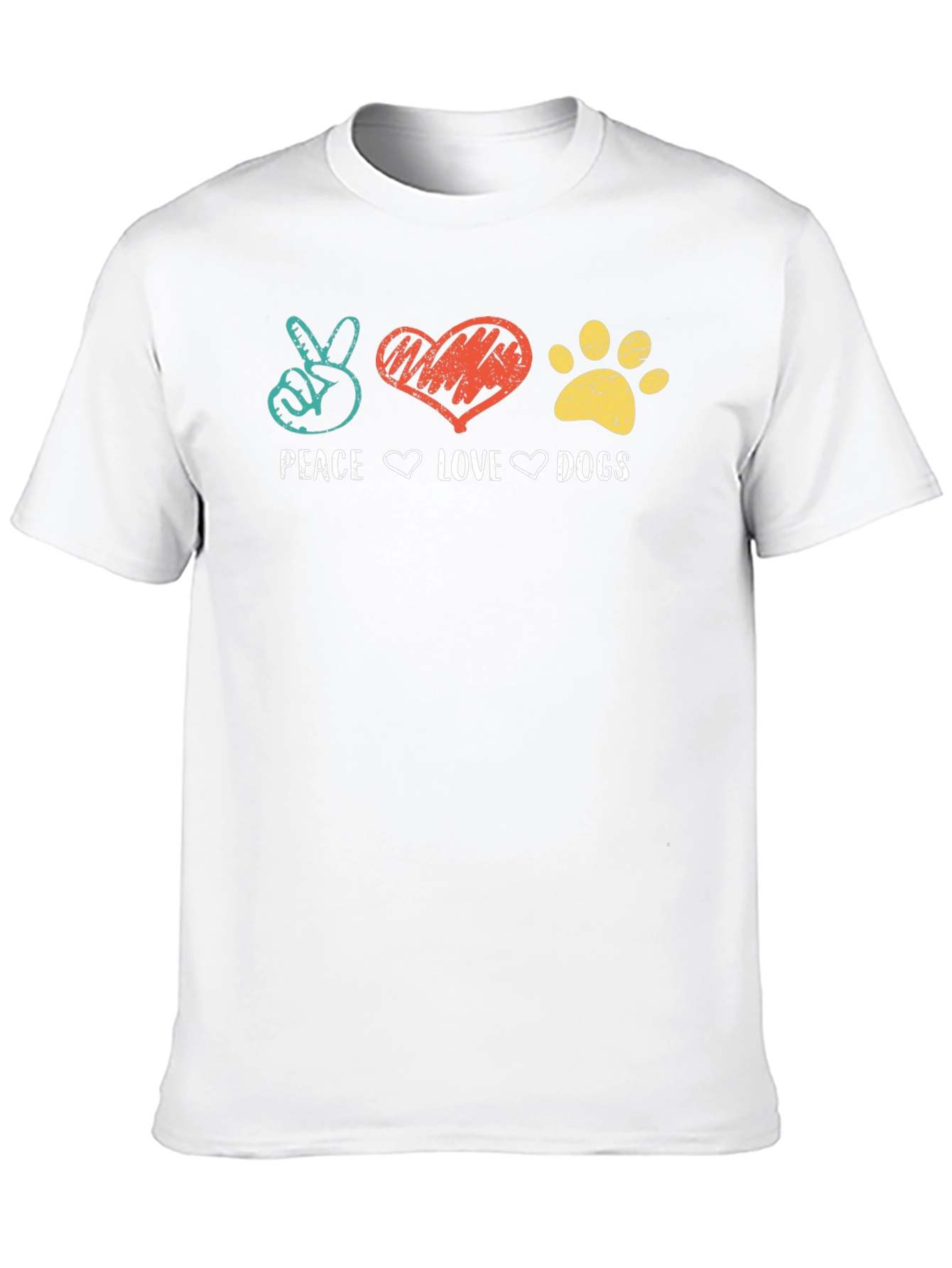 Peace Love Dogs Graphic T-Shirt