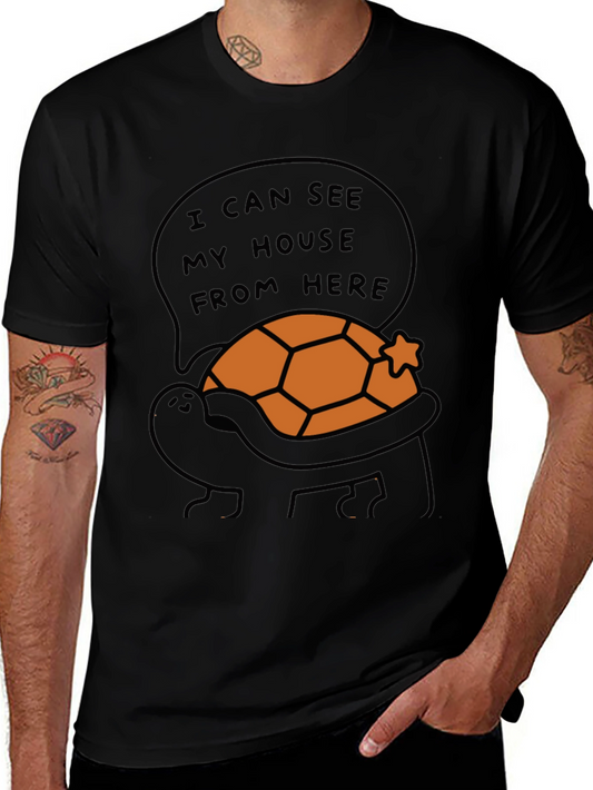Funny Turtle T-Shirt - I Can See My House From Here
