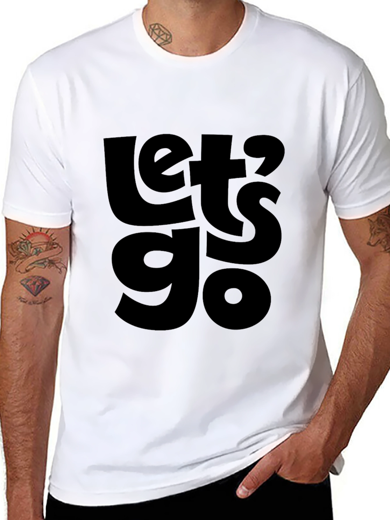 Lets Go Graphic Tee - Mens Black T-Shirt