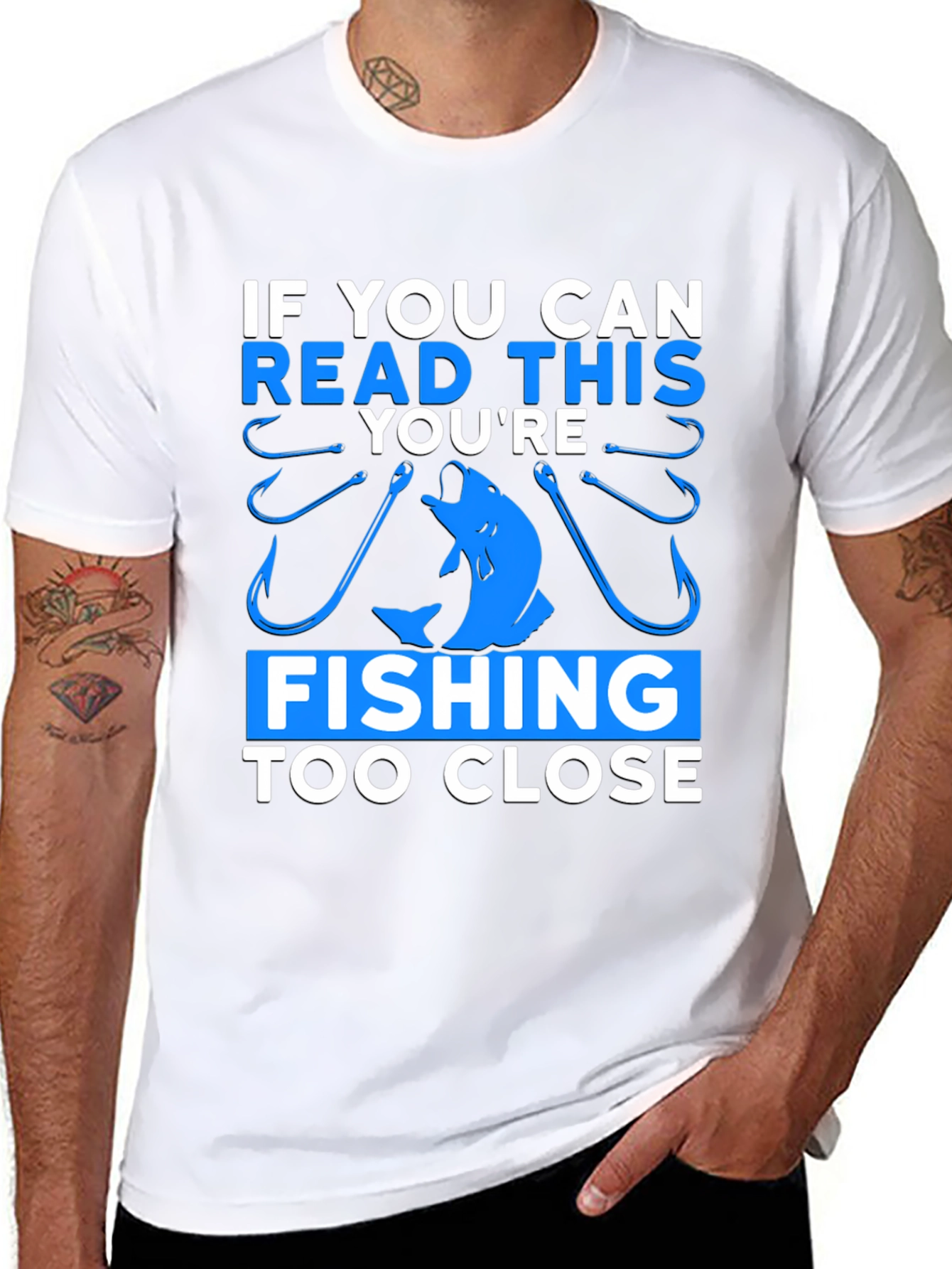 Fishing Too Close Graphic Tee