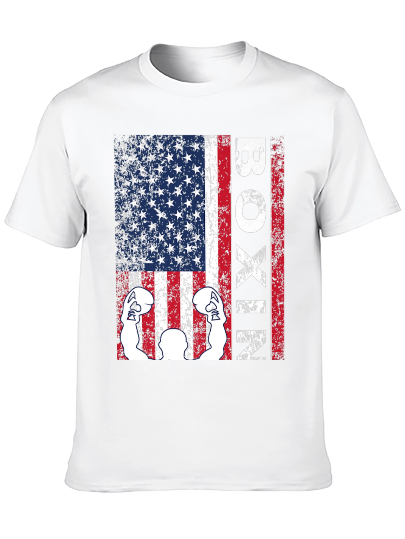 Boxing USA Flag Graphic T-Shirt