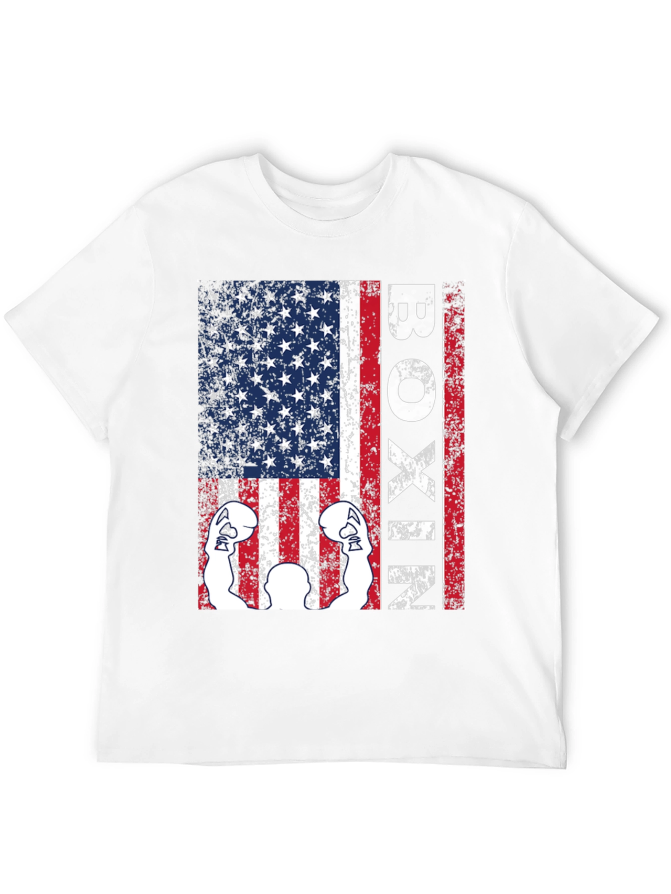 Boxing USA Flag Graphic T-Shirt