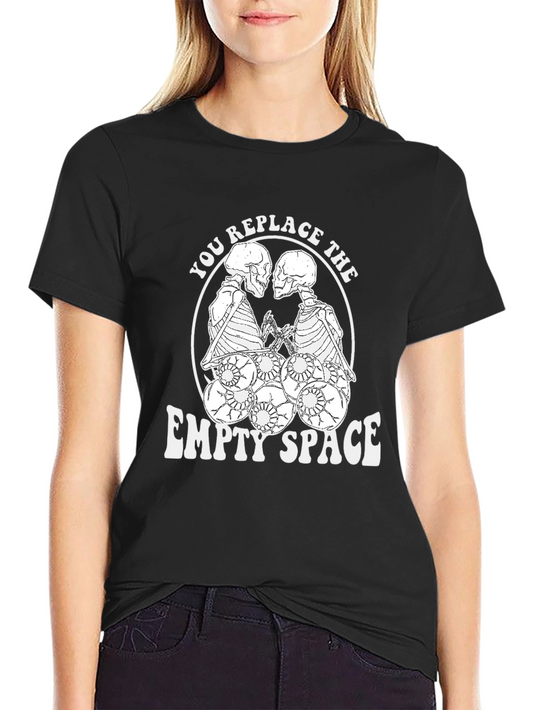 Skeletal Embrace Graphic Tee - You Replace The Empty Space