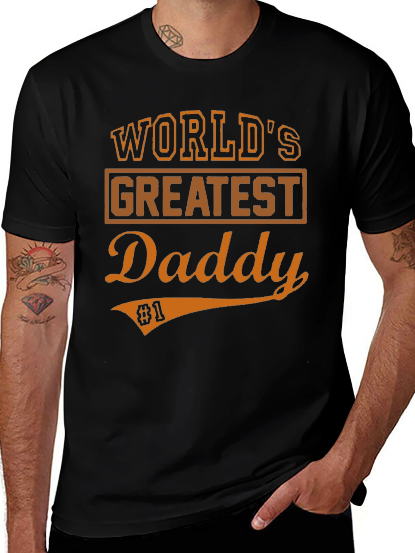 Worlds Greatest Daddy T-Shirt - Black